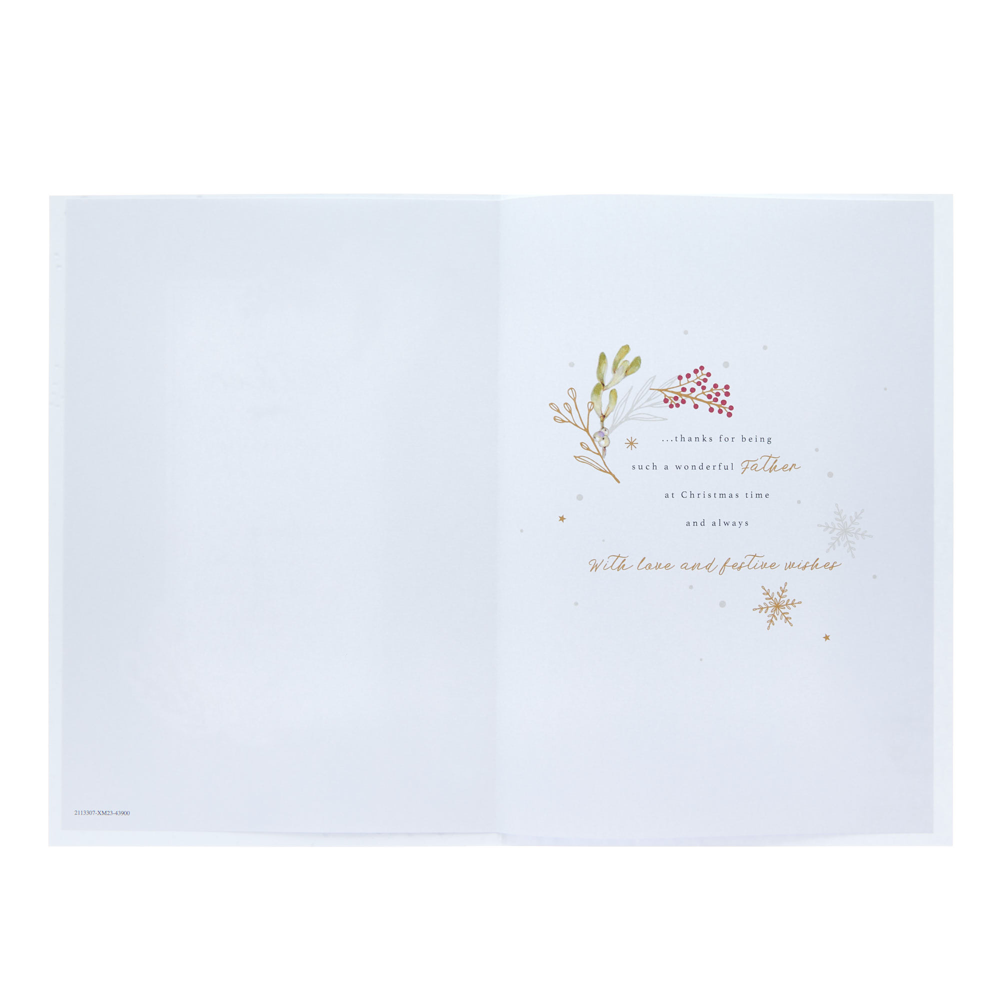 Father Festive Foliage Christmas Card