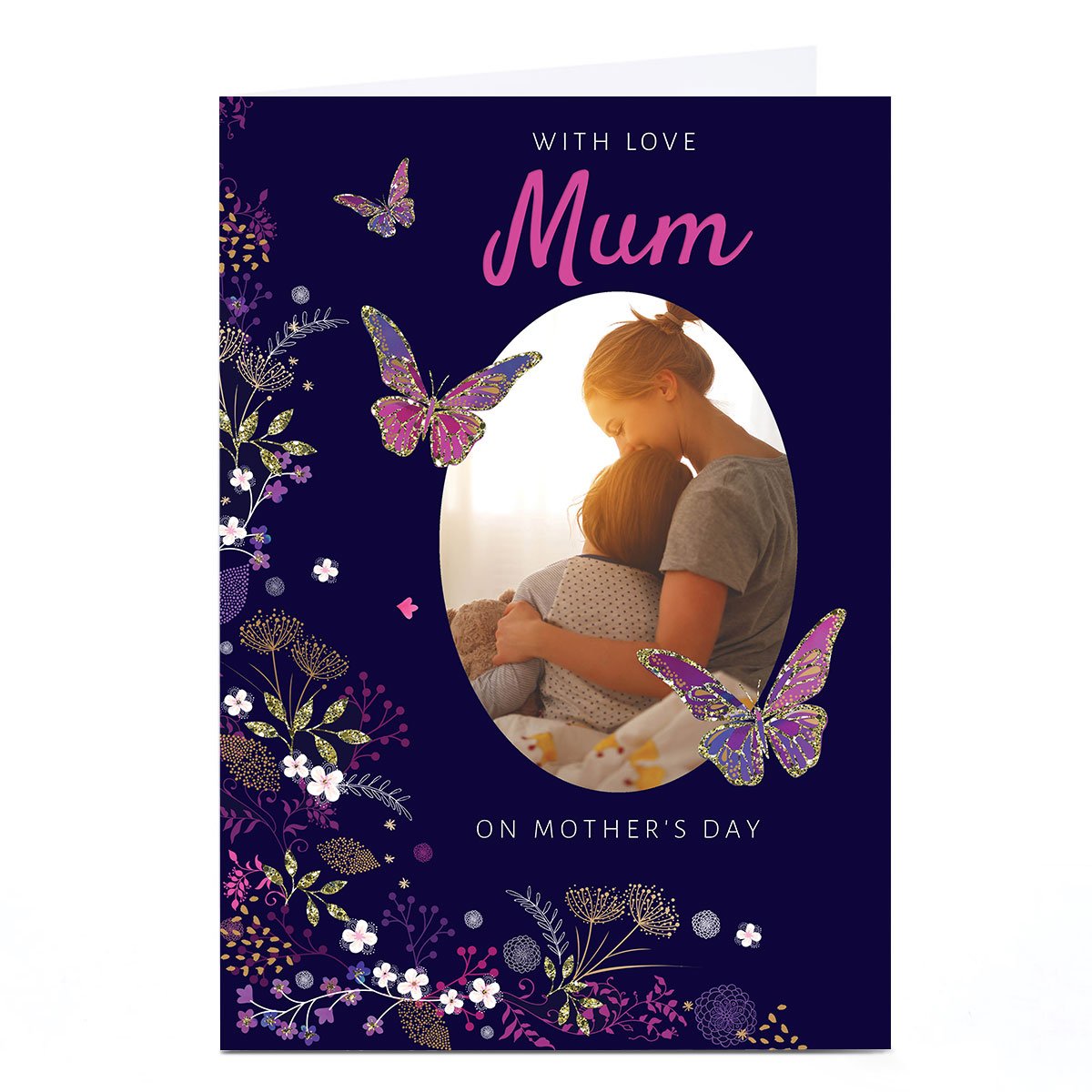 Personalised Kerry Spurling Mother's Day Photo Card - Butterfly, Mum