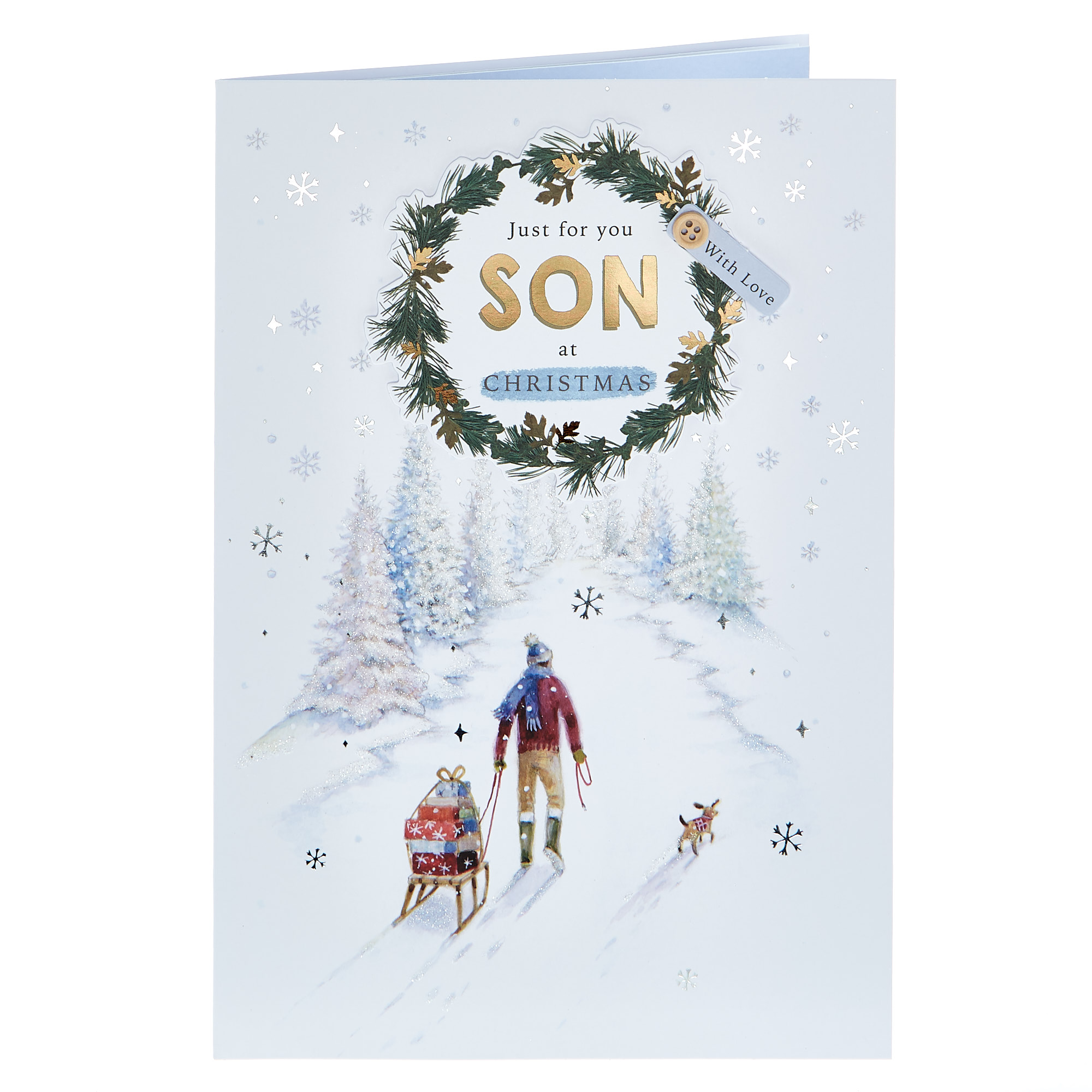 Christmas Card - Just For You Son With Love