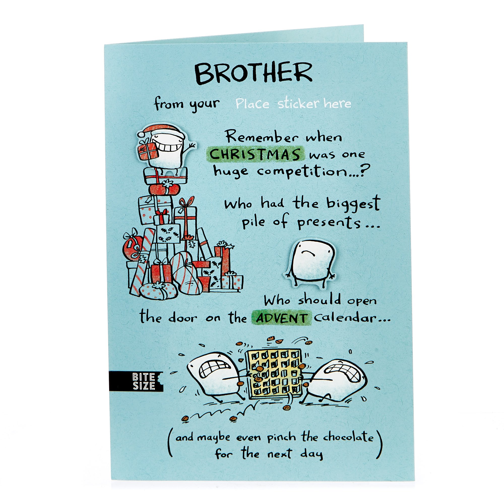 Christmas Card - Brother With Stickers