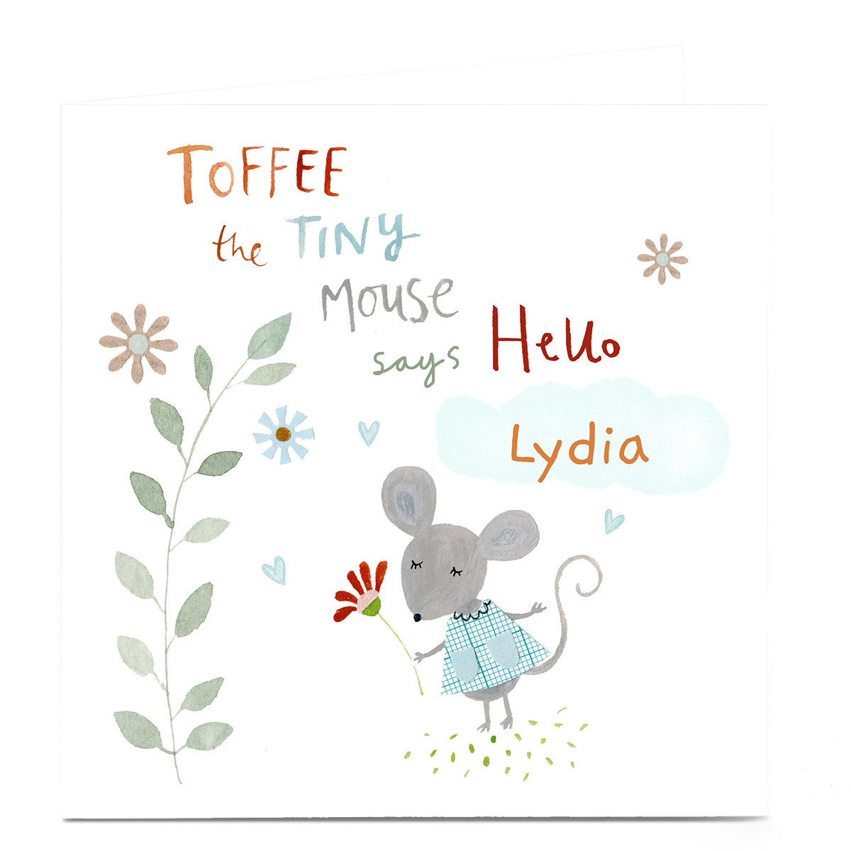 Personalised Lindsay Loves To Draw Card - Hello