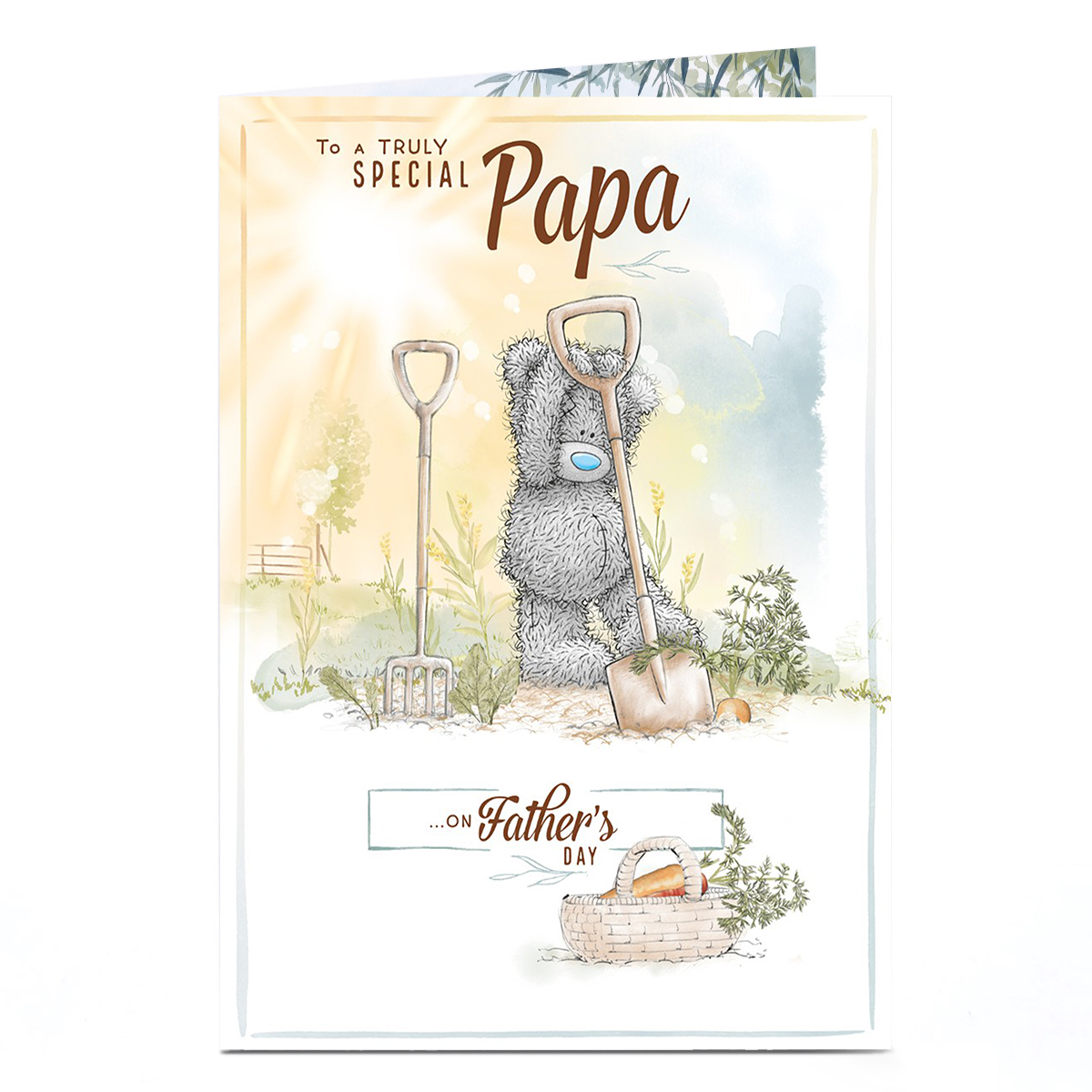 Personalised Tatty Teddy Father's Day Card - Gardening Bear, Papa