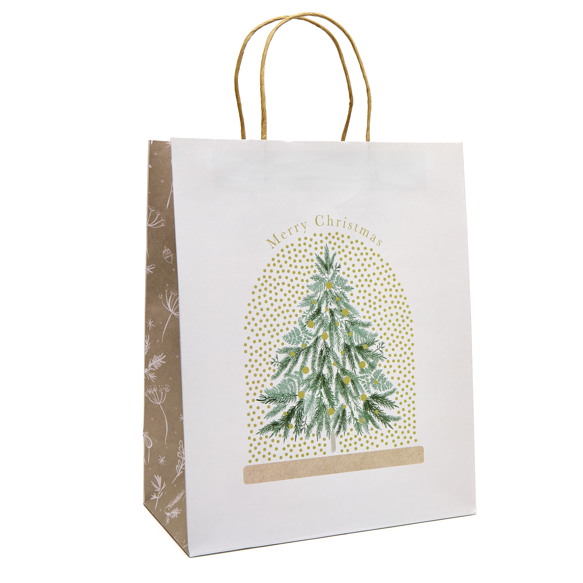 Kraft Christmas Trees Large Portrait Gift Bags - Pack of 3