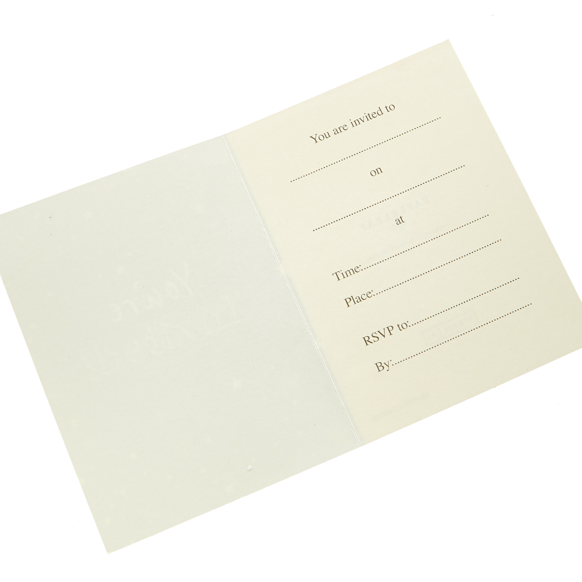 Gold & Silver Stars Party Invitation Cards - Pack Of 12