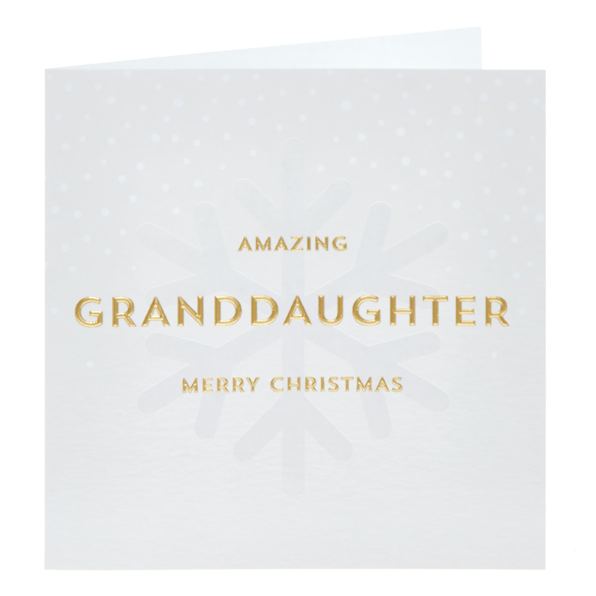 Granddaughter Snowflake Christmas Card