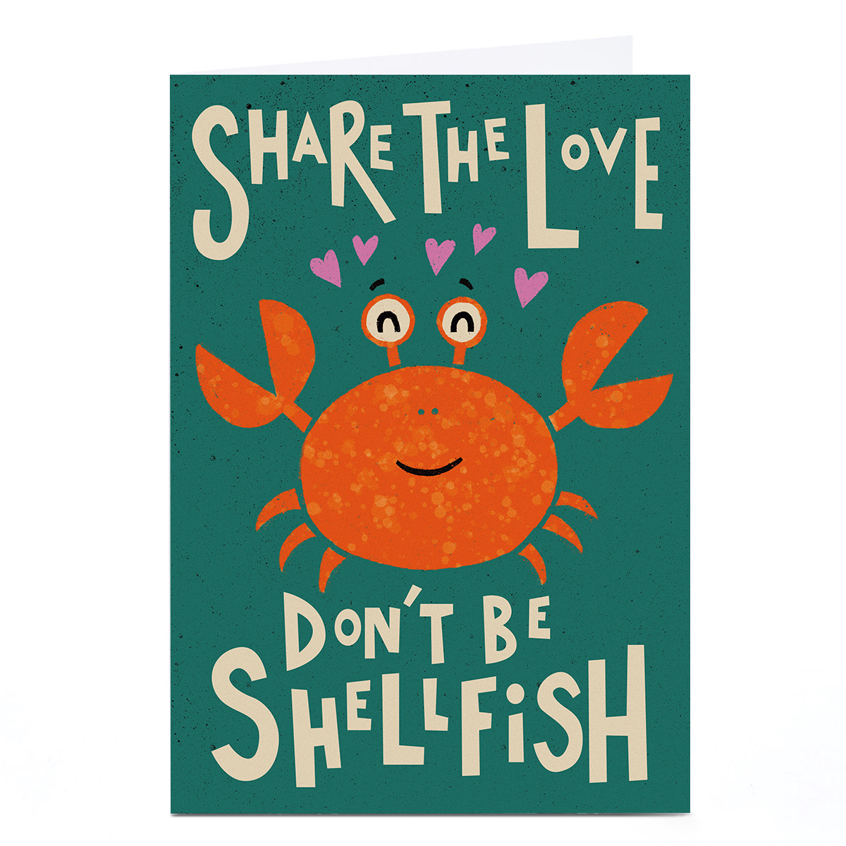 Personalised Tin Bath Card - Crab Love