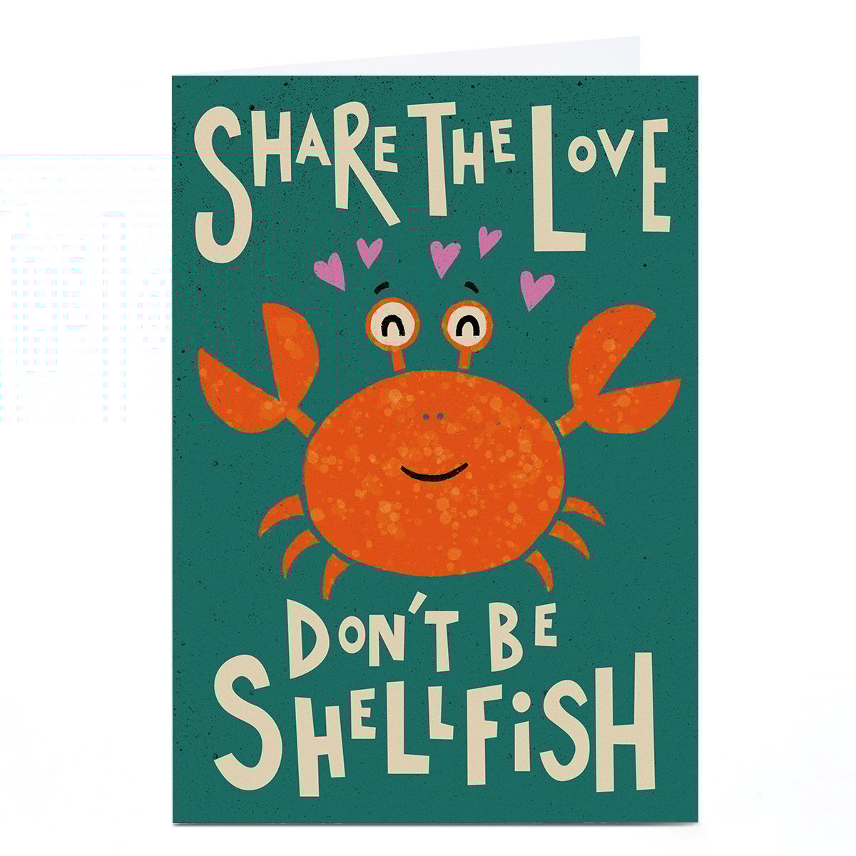 Personalised Tin Bath Card - Crab Love
