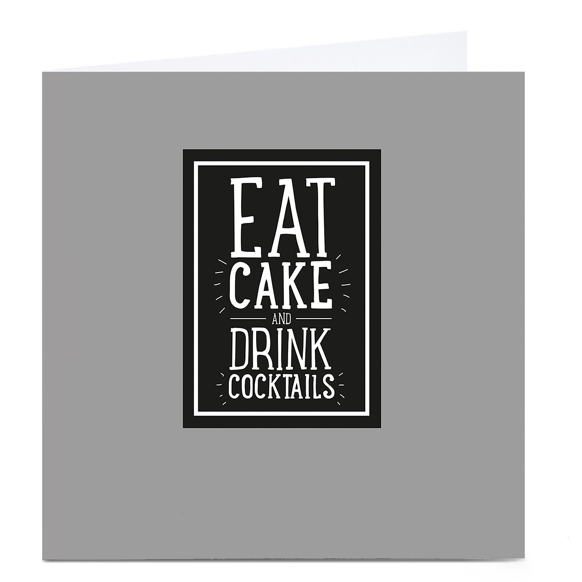 Personalised Bright Ideas Card - Eat Cake And Drink Cocktails
