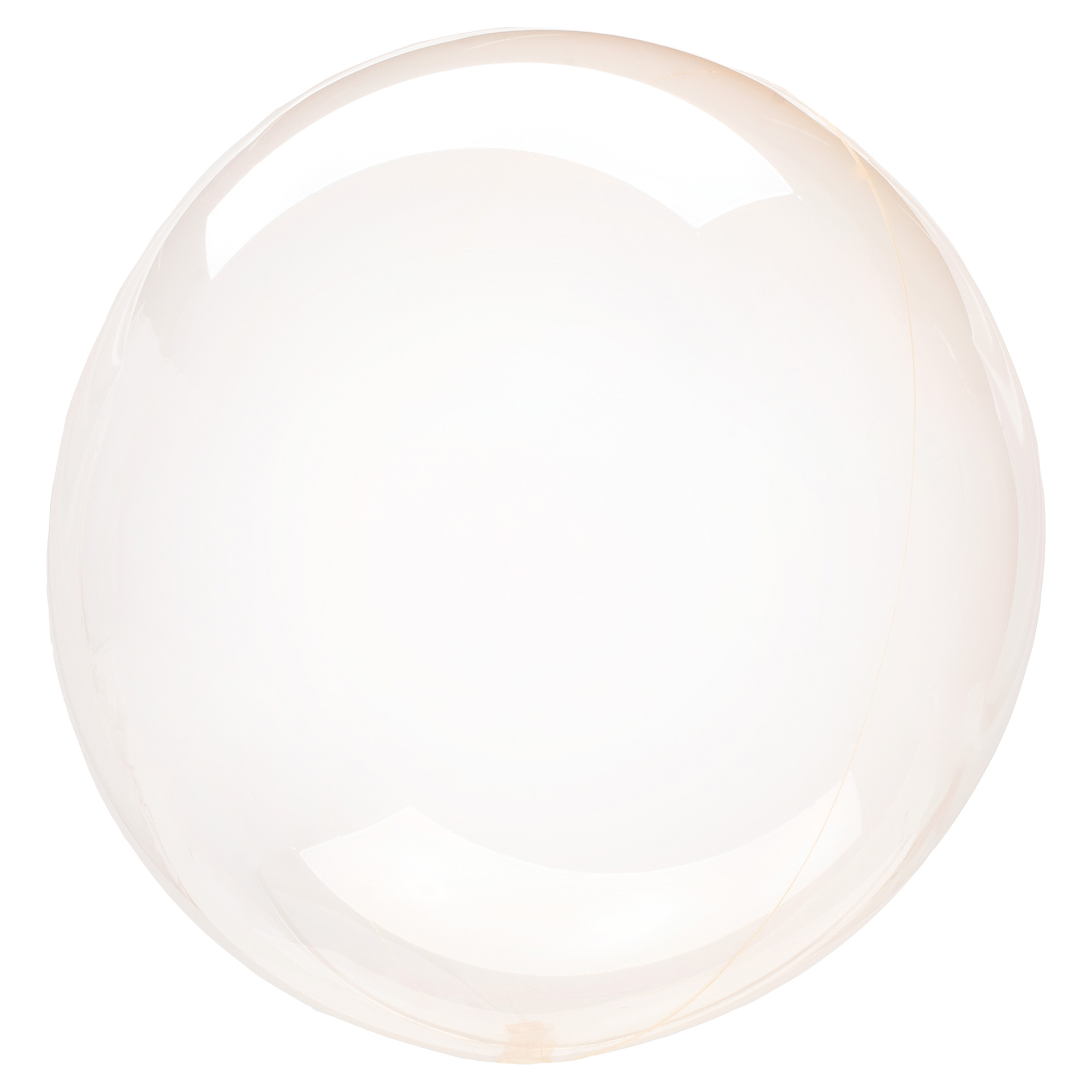 12-Inch Clear Orange Orb-Shaped Helium Balloon