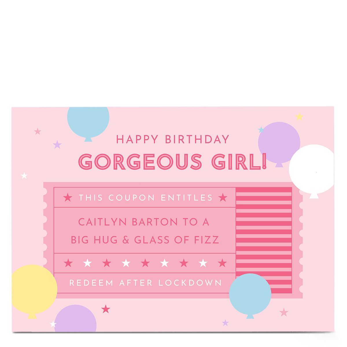 Personalised Birthday Card - Birthday Coupon