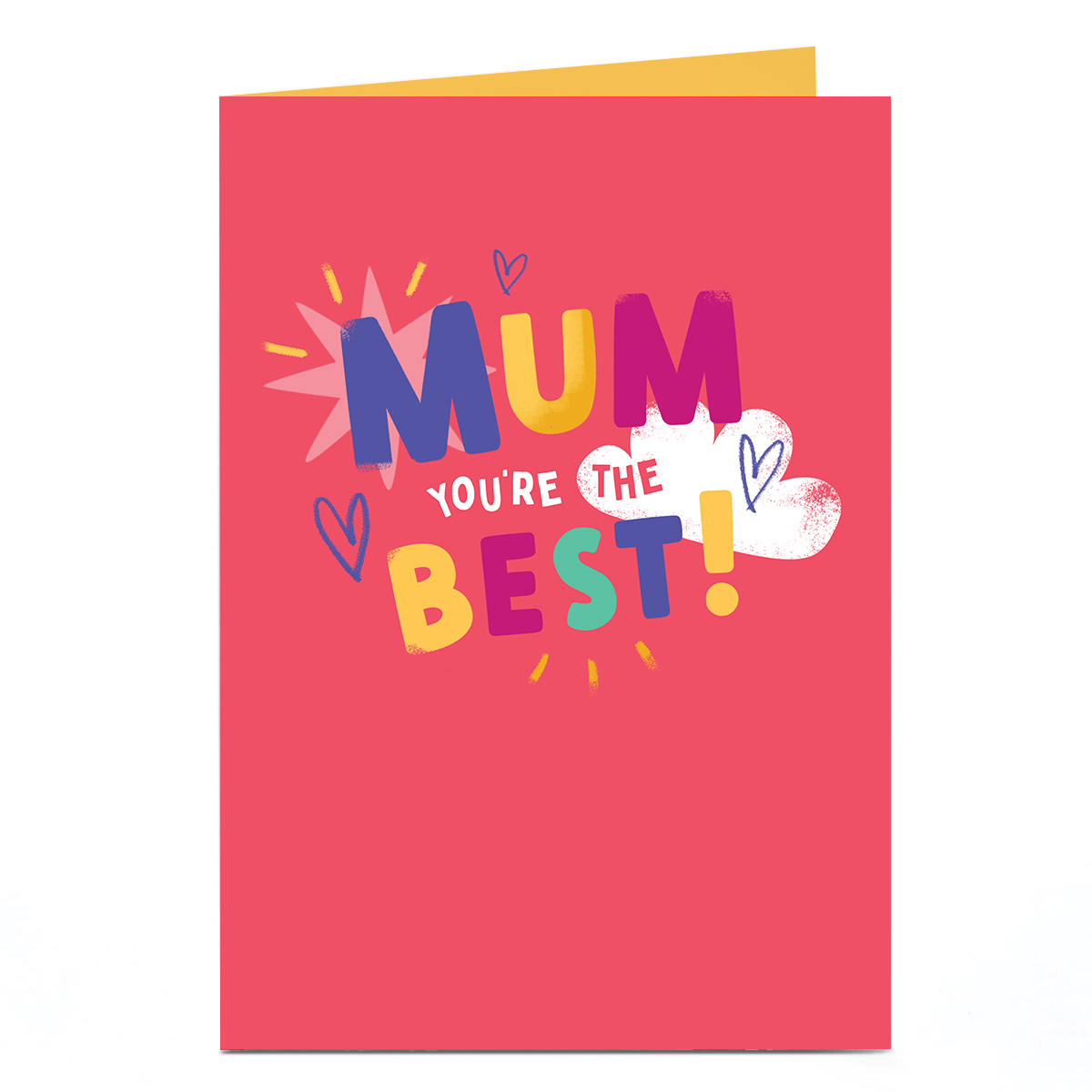 Mother's Day Card - Mum You're The Best Bubble Writing