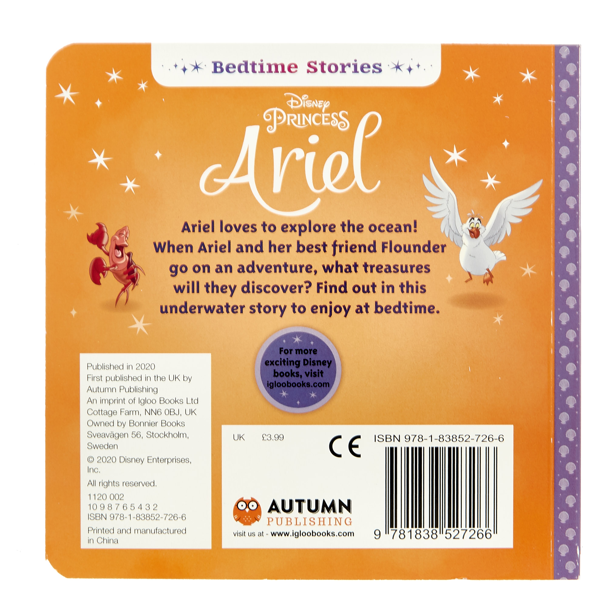 Disney Princess Bedtime Stories - Ariel Book
