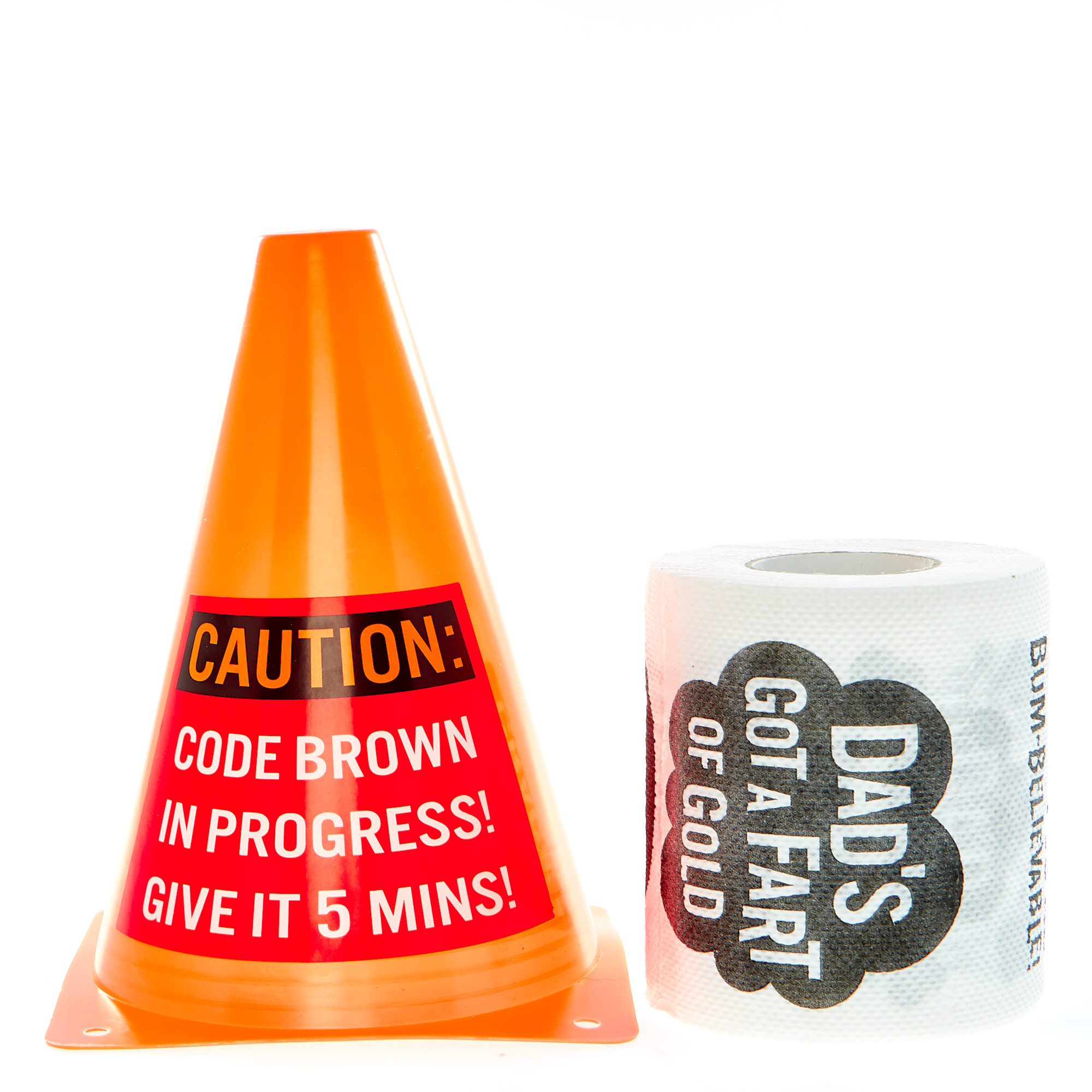 Dad Toilet Roll & Caution Cone