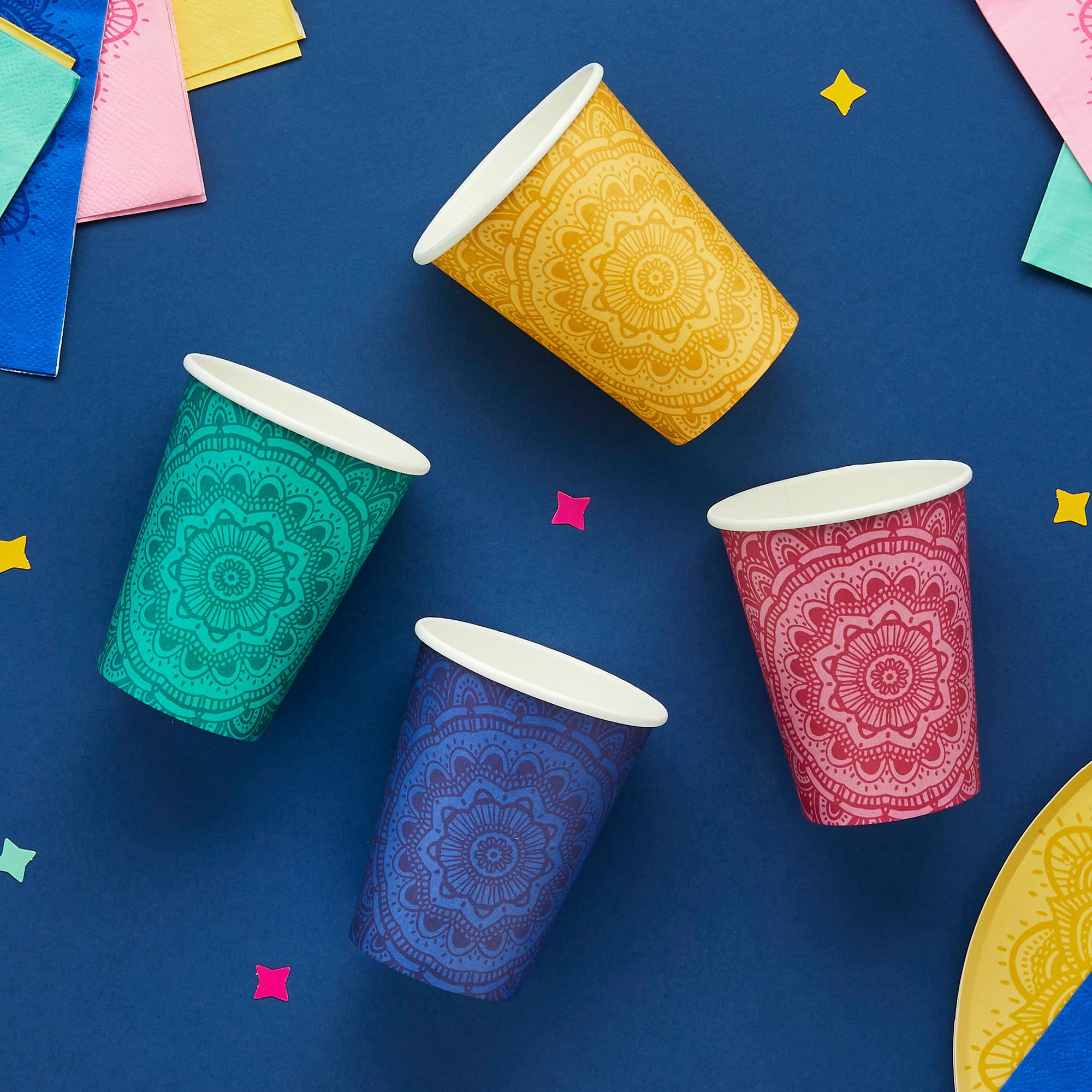 Mandala Paper Cups - Pack of 8