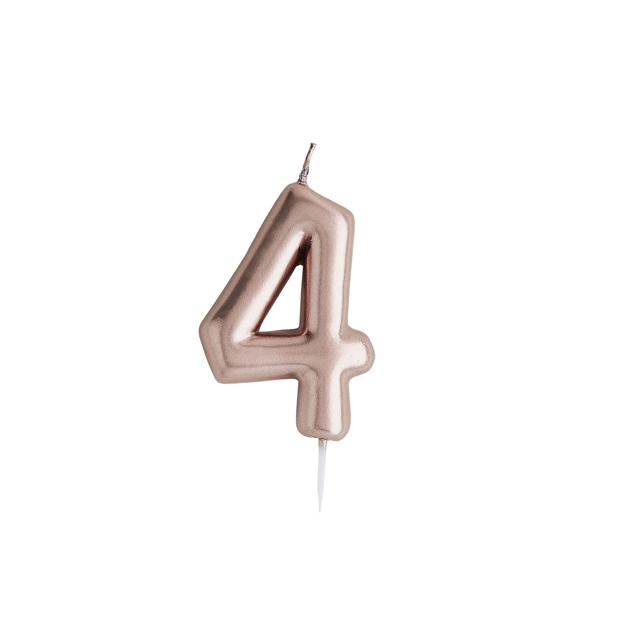 Rose Gold Number Cake Candle (0-9)