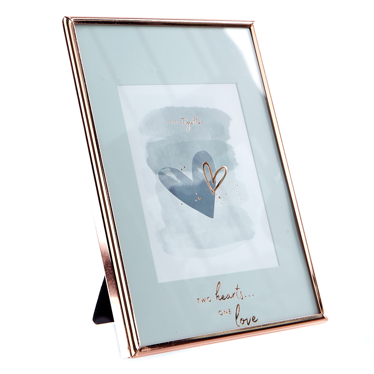 Perfect Together Rose Gold Picture Frame - Two Hearts One Love