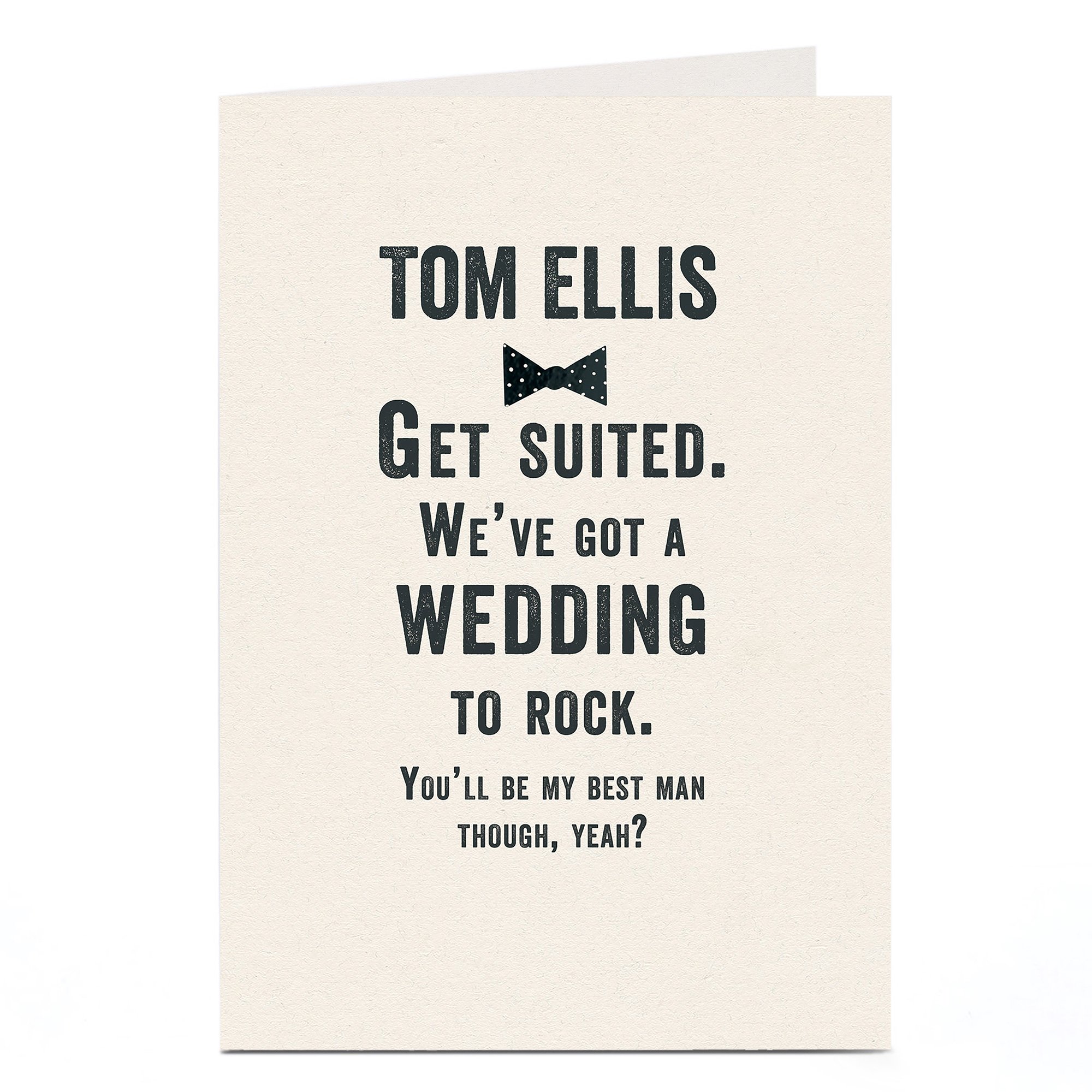 Personalised Wedding Card - Get Suited