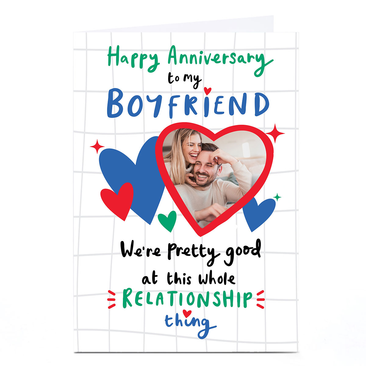 Personalised Anniversary Photo Card - To My Boyfriend