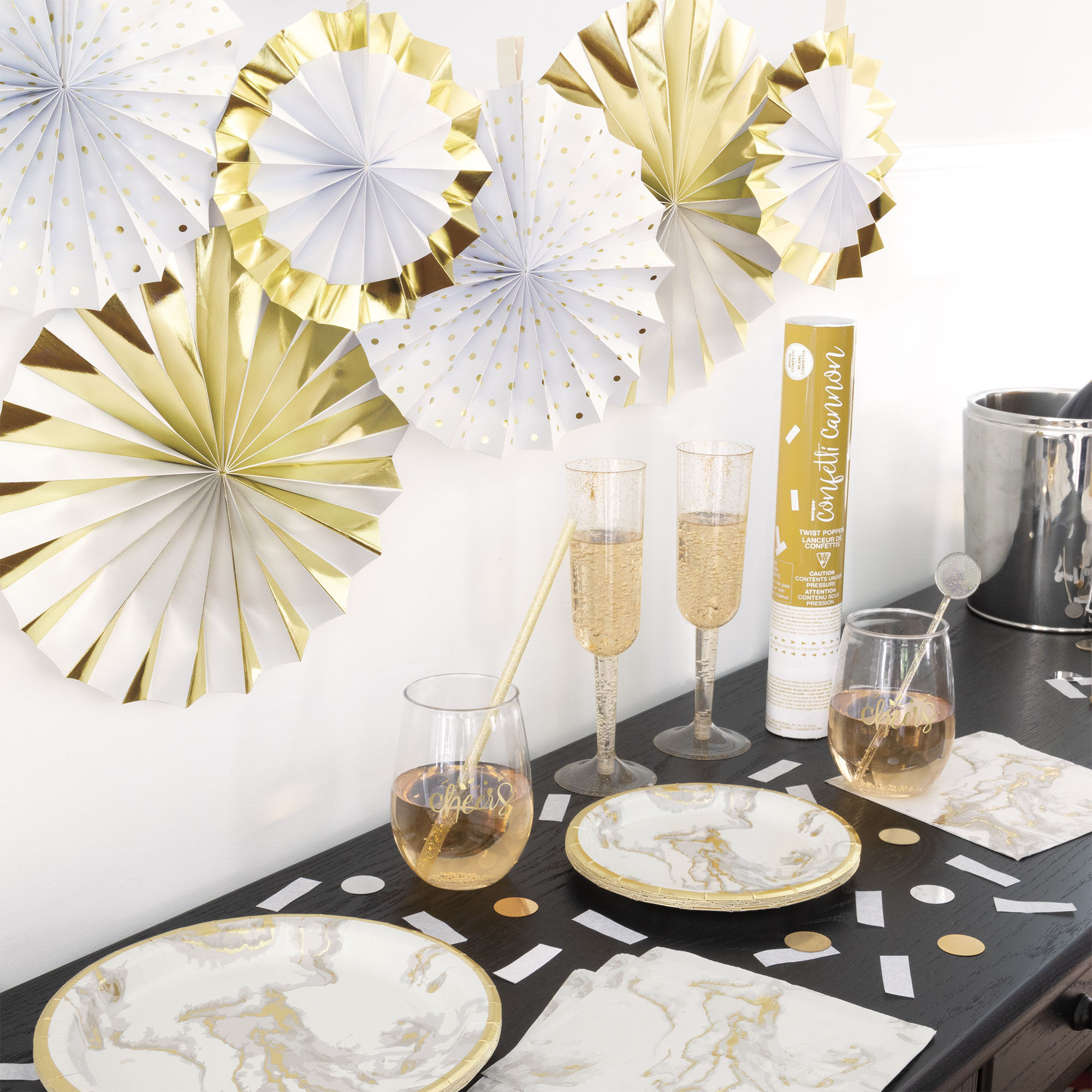 Gold & White Party Accessories Kit