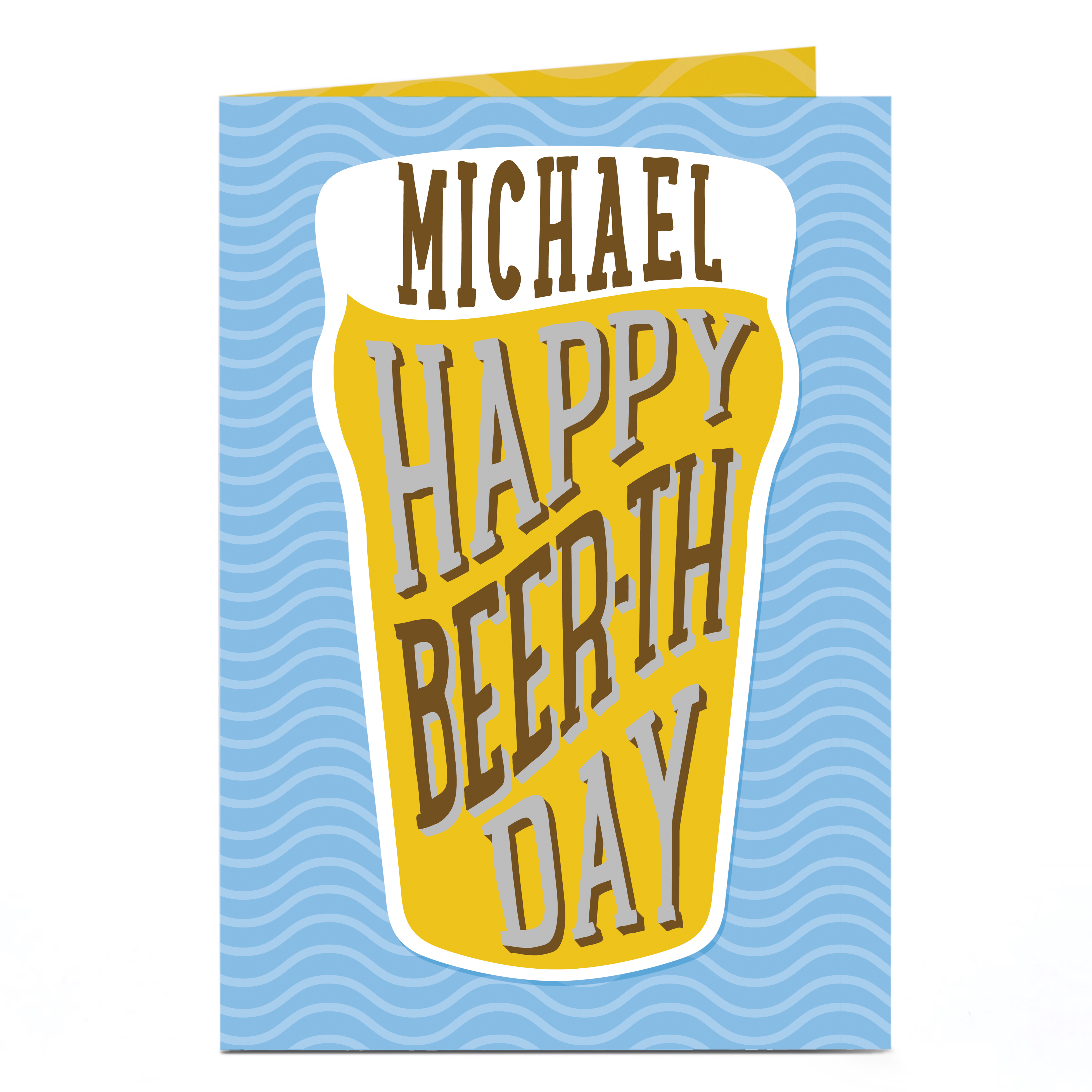 Personalised Birthday Card - Happy Beer-th Day