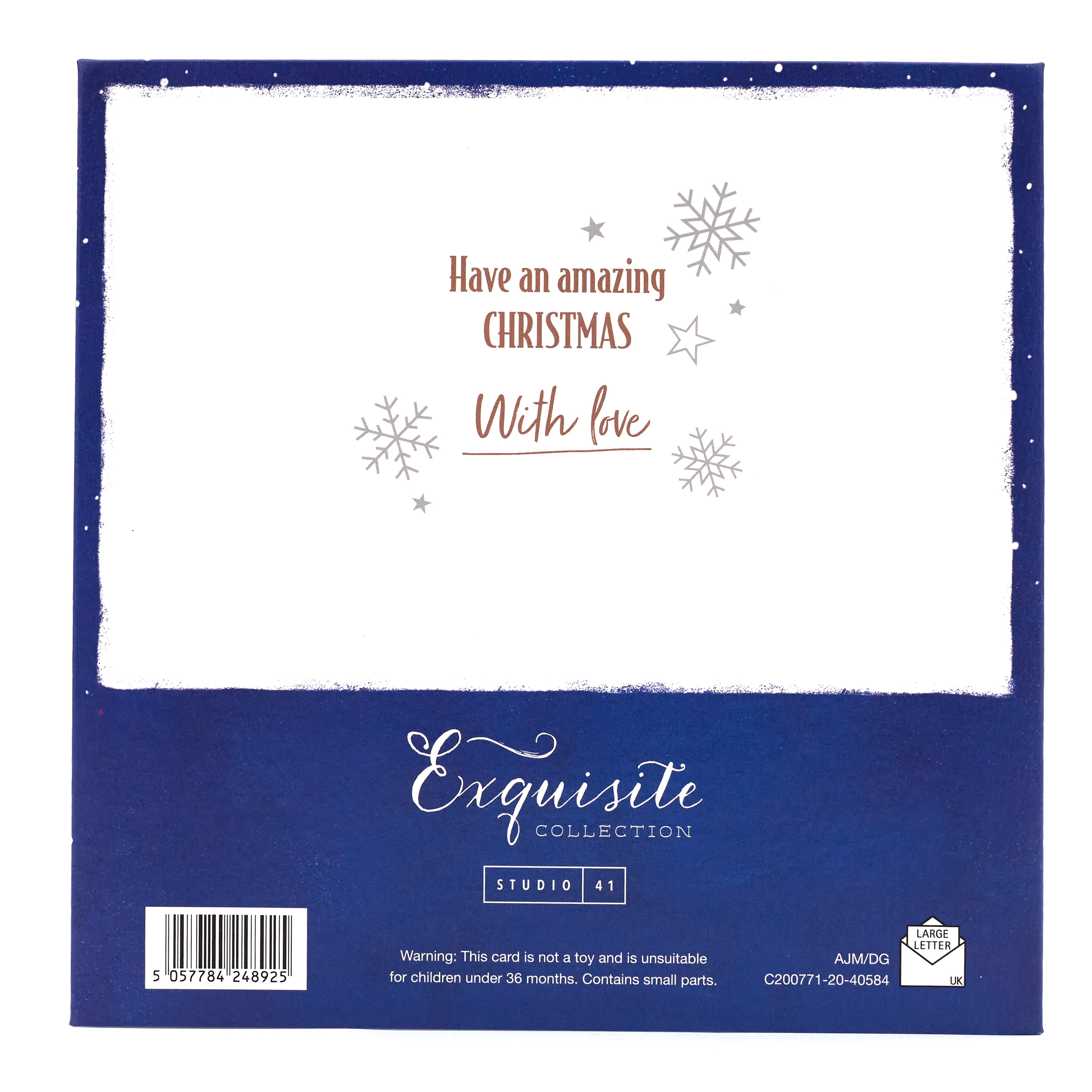 Exquisite Collection Christmas Card - Son, Blue Star