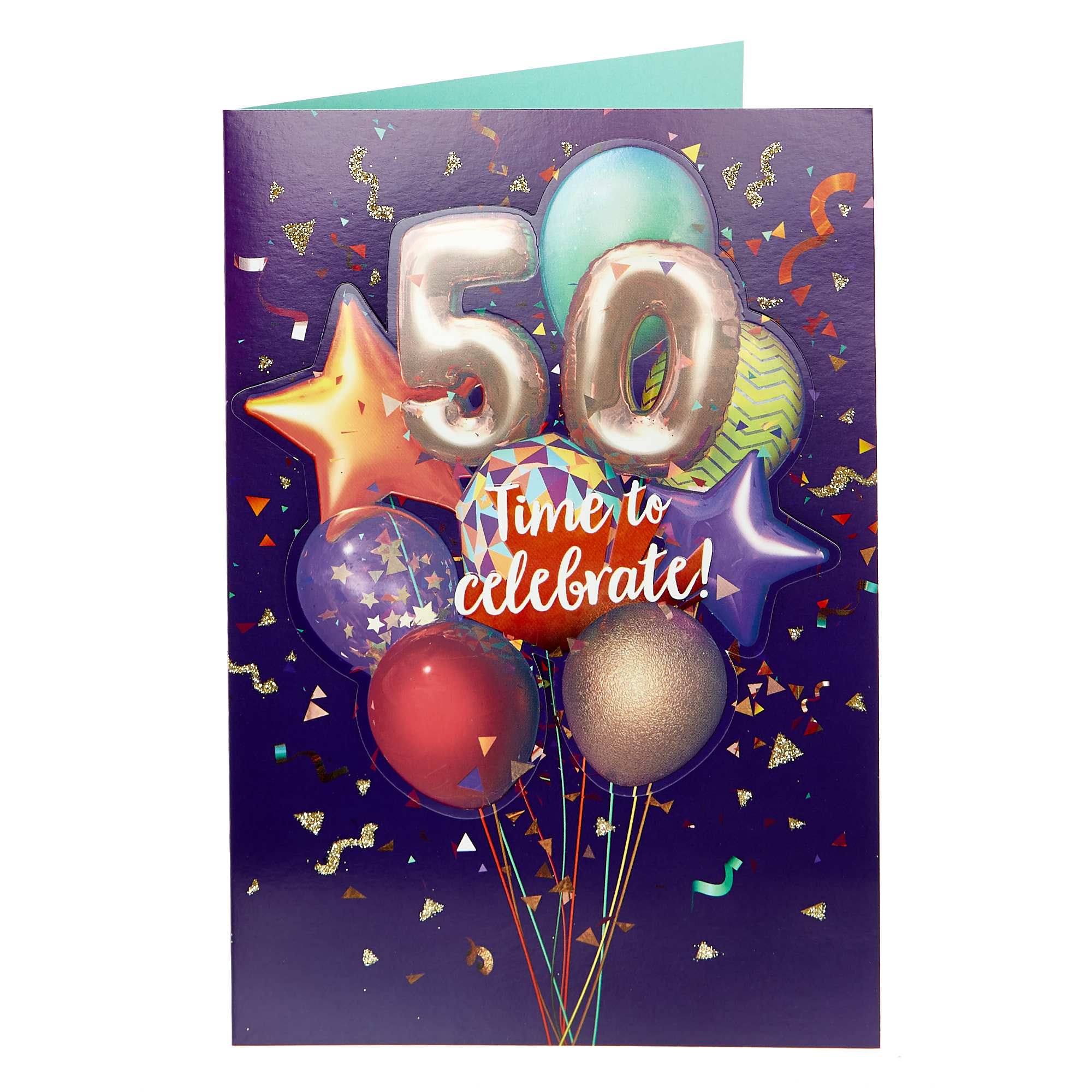 50th Birthday Card - Time To Celebrate!