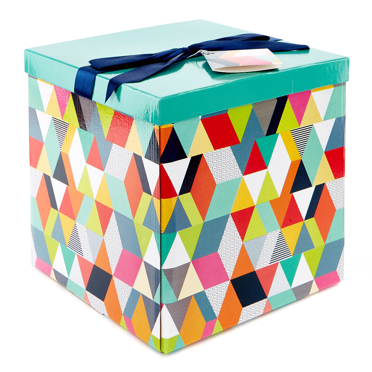 Extra Large Flat-Pack Gift Box - Geometric Pattern