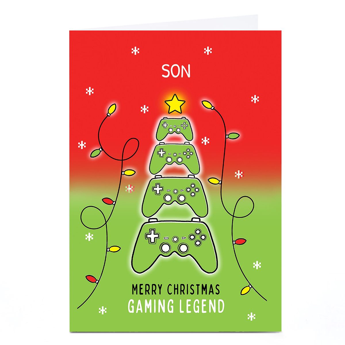 Personalised Christmas Card - Gaming Legend, Son