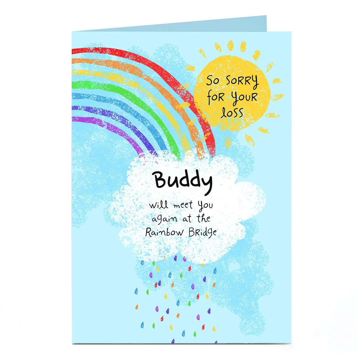 Personalised Sympathy Card - Rainbow Bridge 