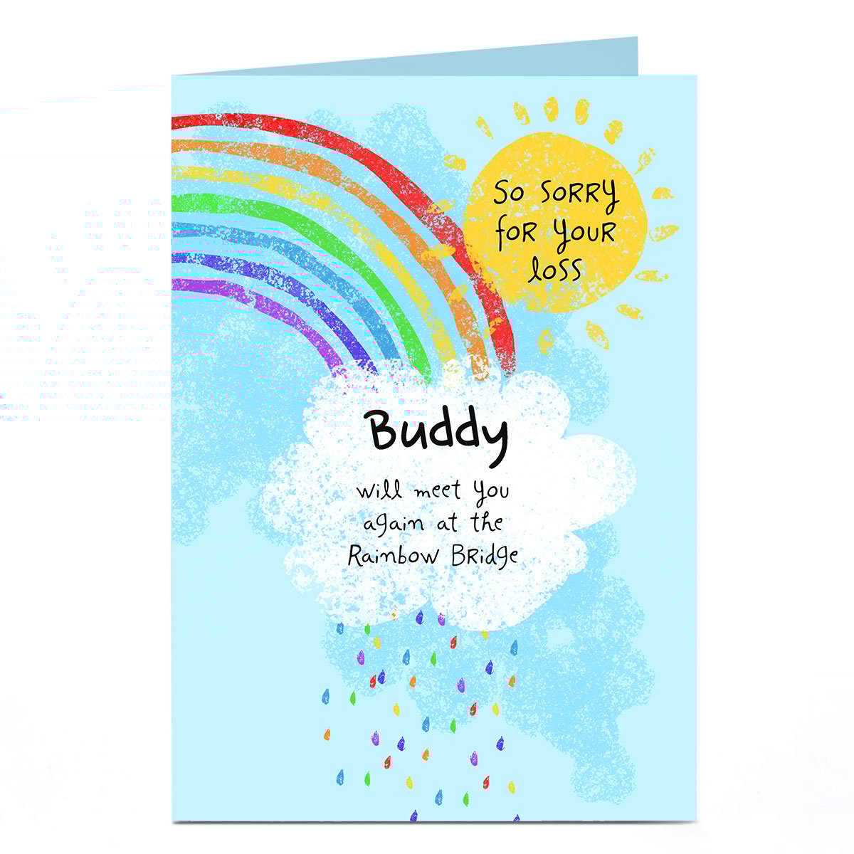 Personalised Sympathy Card - Rainbow Bridge 