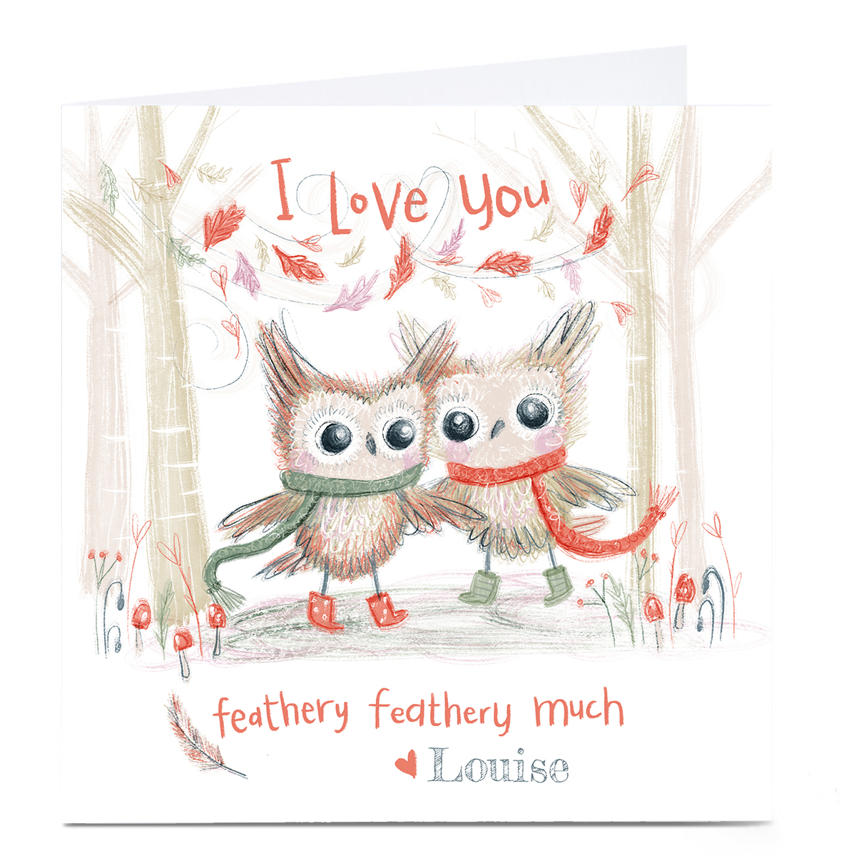 Personalised Emma Valenghi Valentine's Day Card - Feathery Much