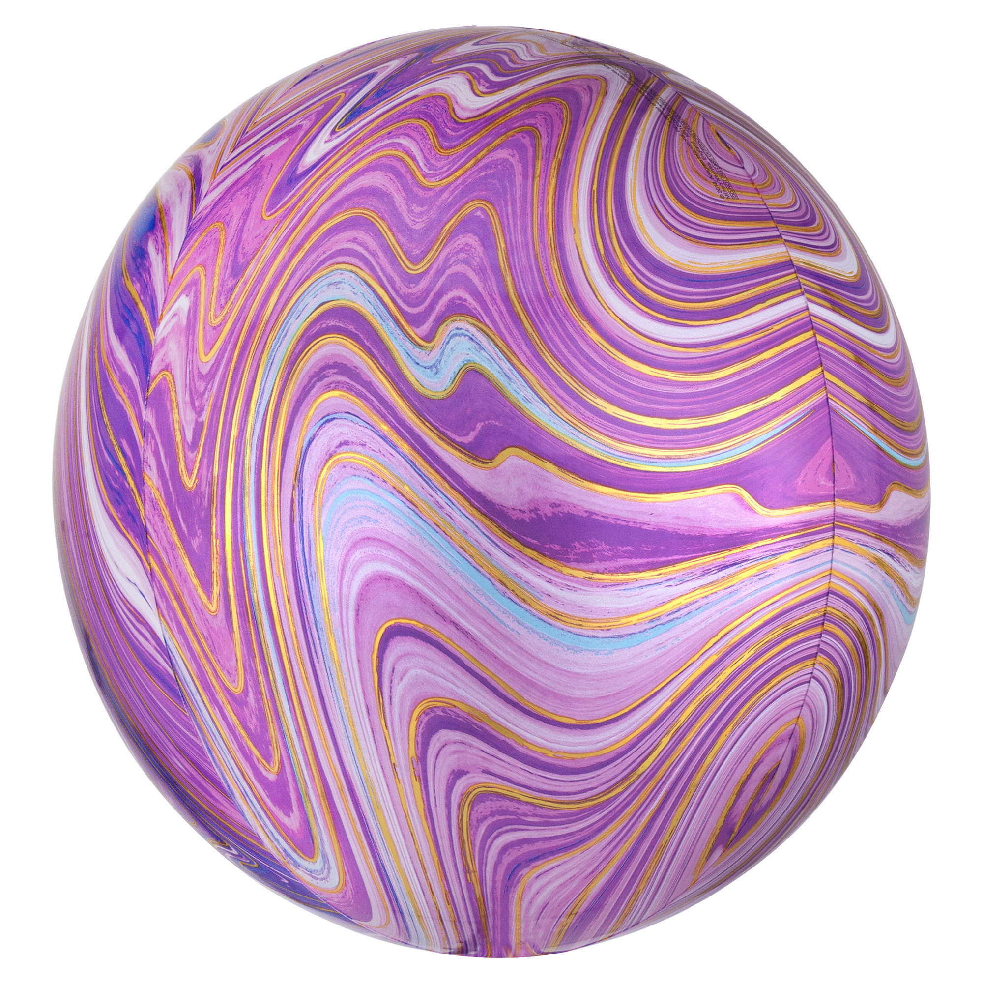 Purple Marble-Effect Foil Orb Balloon 