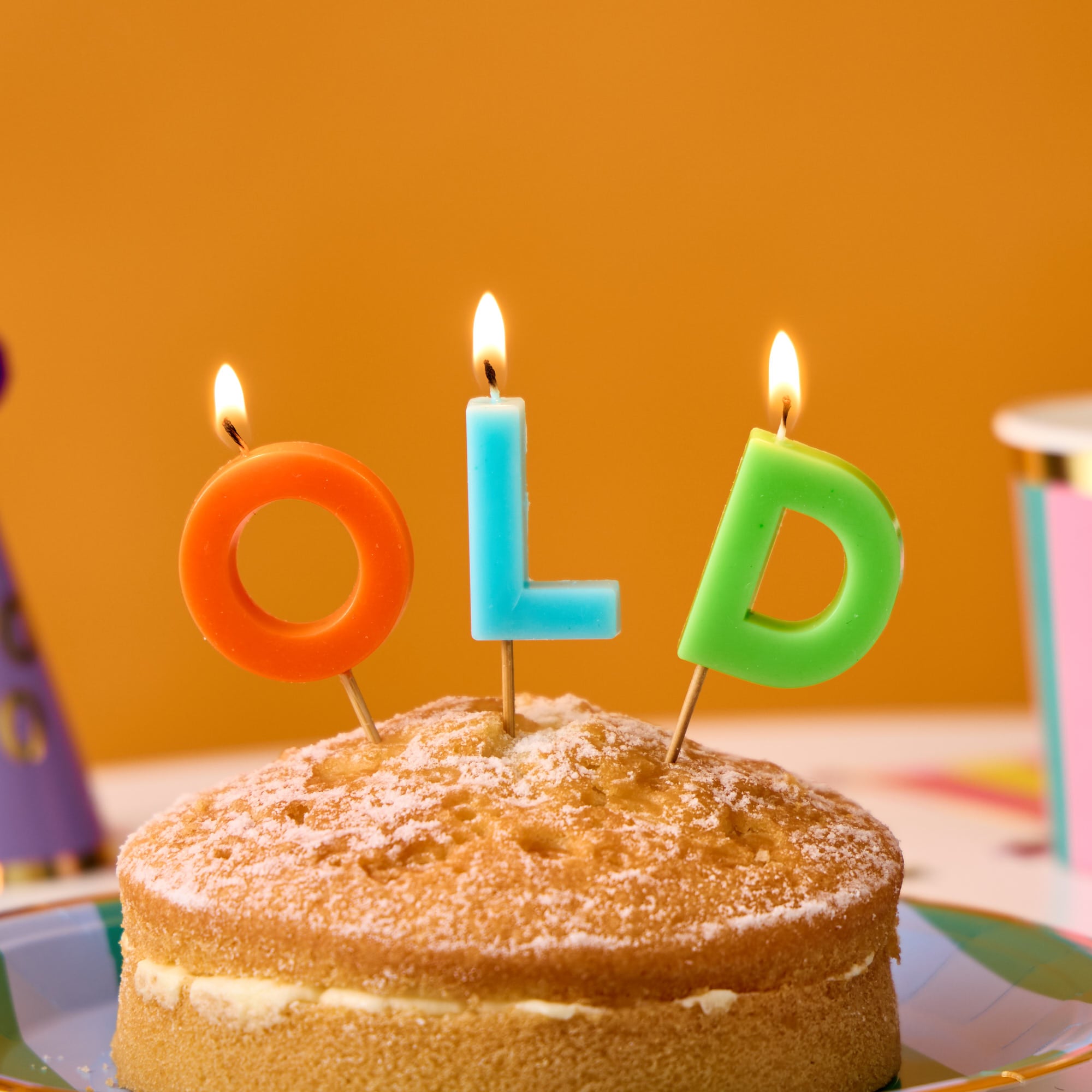 OLD Cake Candles - Pack of 3