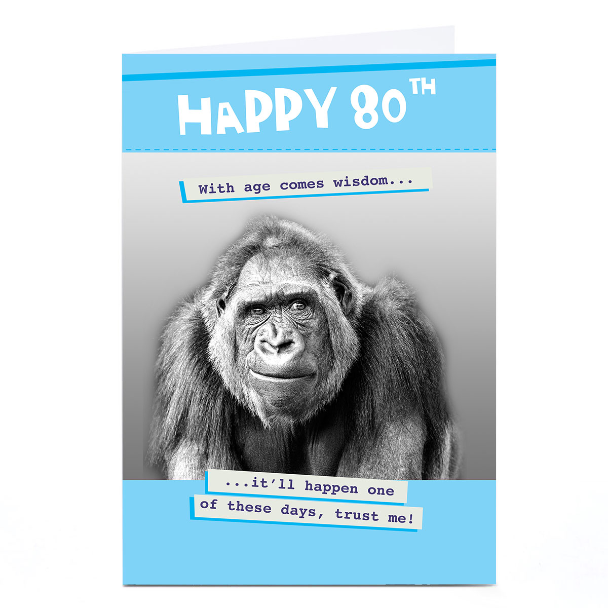 Personalised Quitting Hollywood 80th Birthday Card
