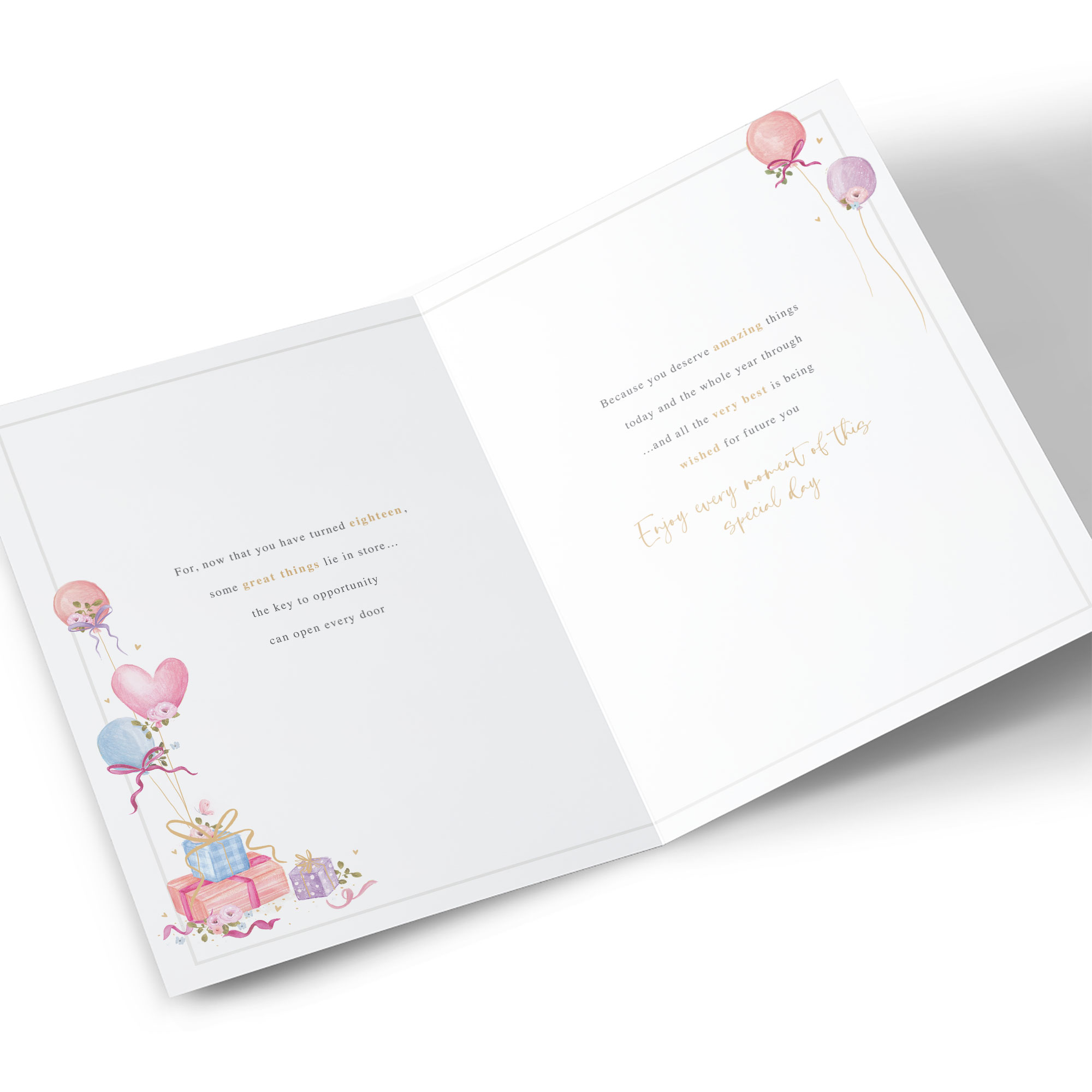 18th Birthday Card - Special Right From the Start 