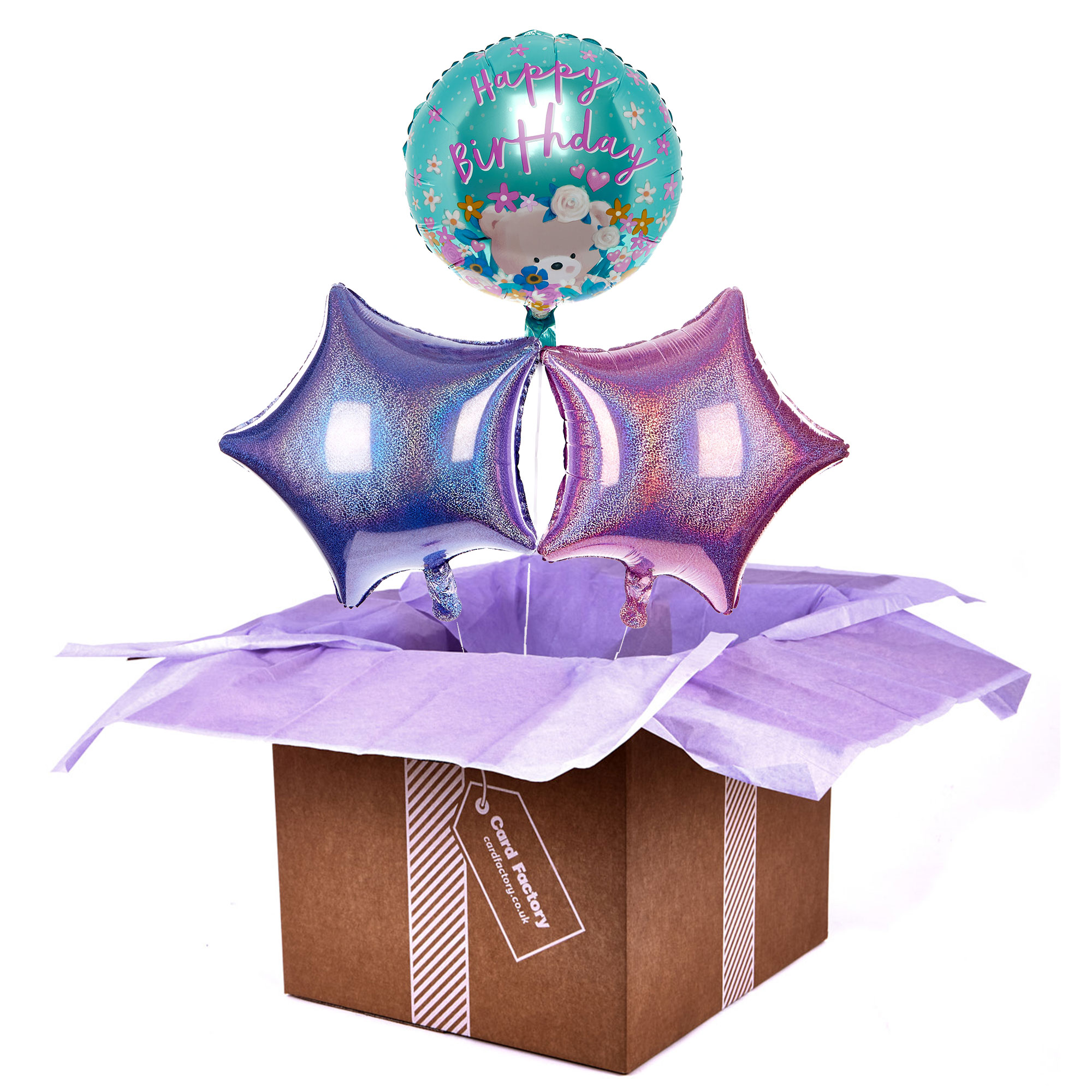 Hugs Happy Birthday Balloon Bouquet - DELIVERED INFLATED!