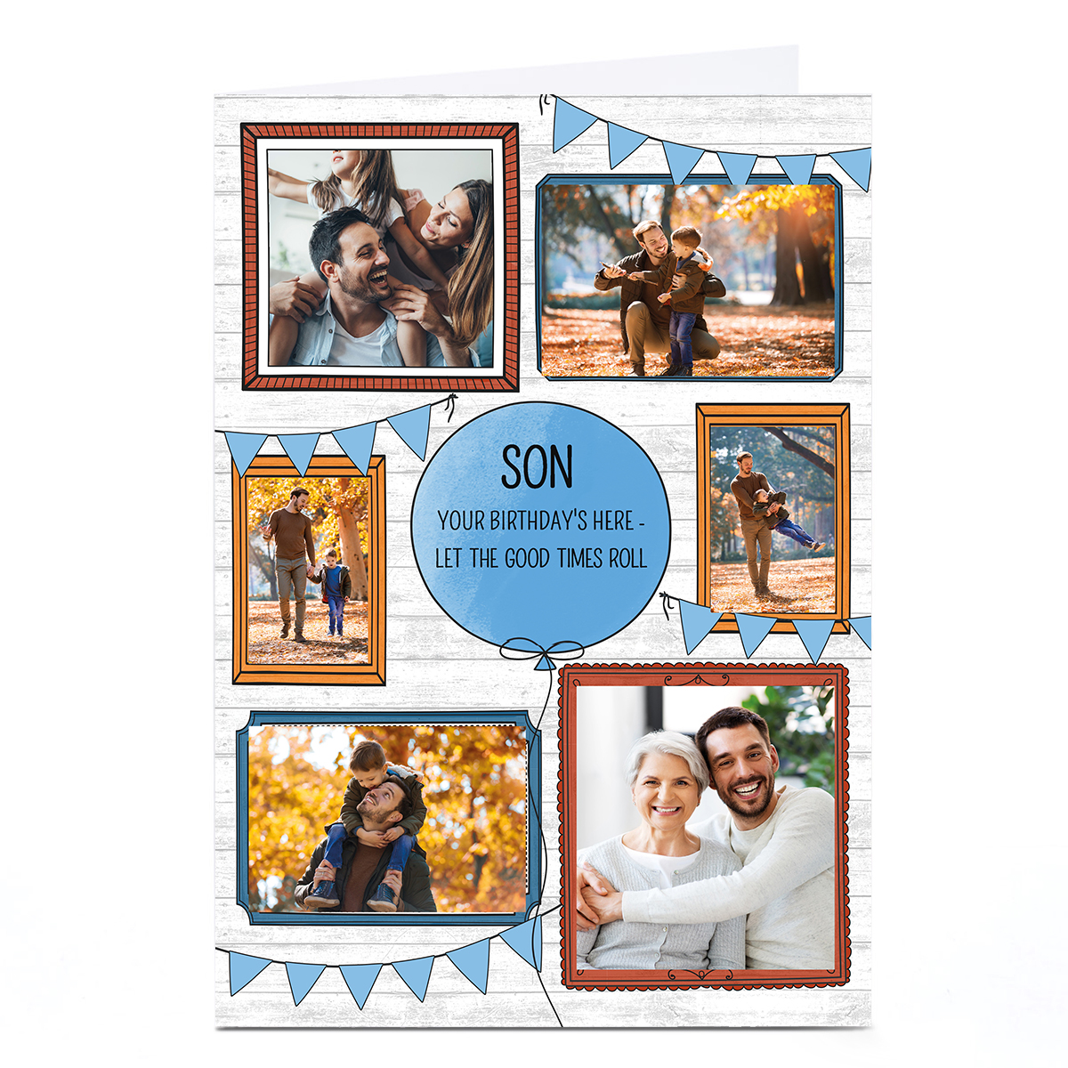 Buy Photo Birthday Card 6 Illustrated Frames Son for GBP 1.79 Card
