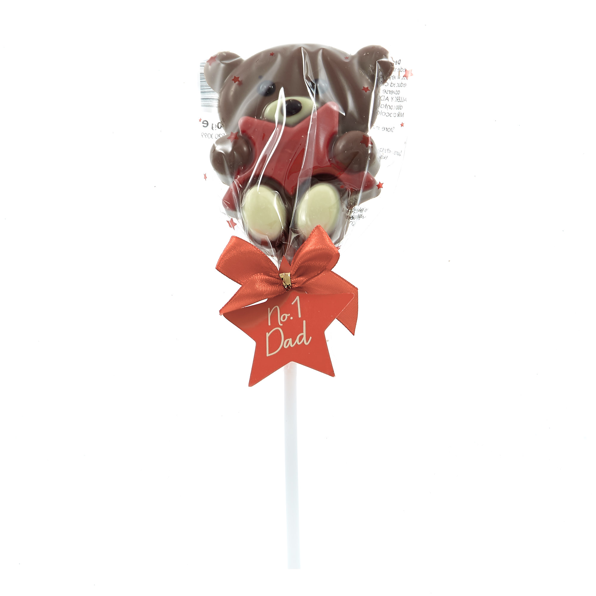 Hugs Bear No.1 Dad Milk Chocolate Lollipop 