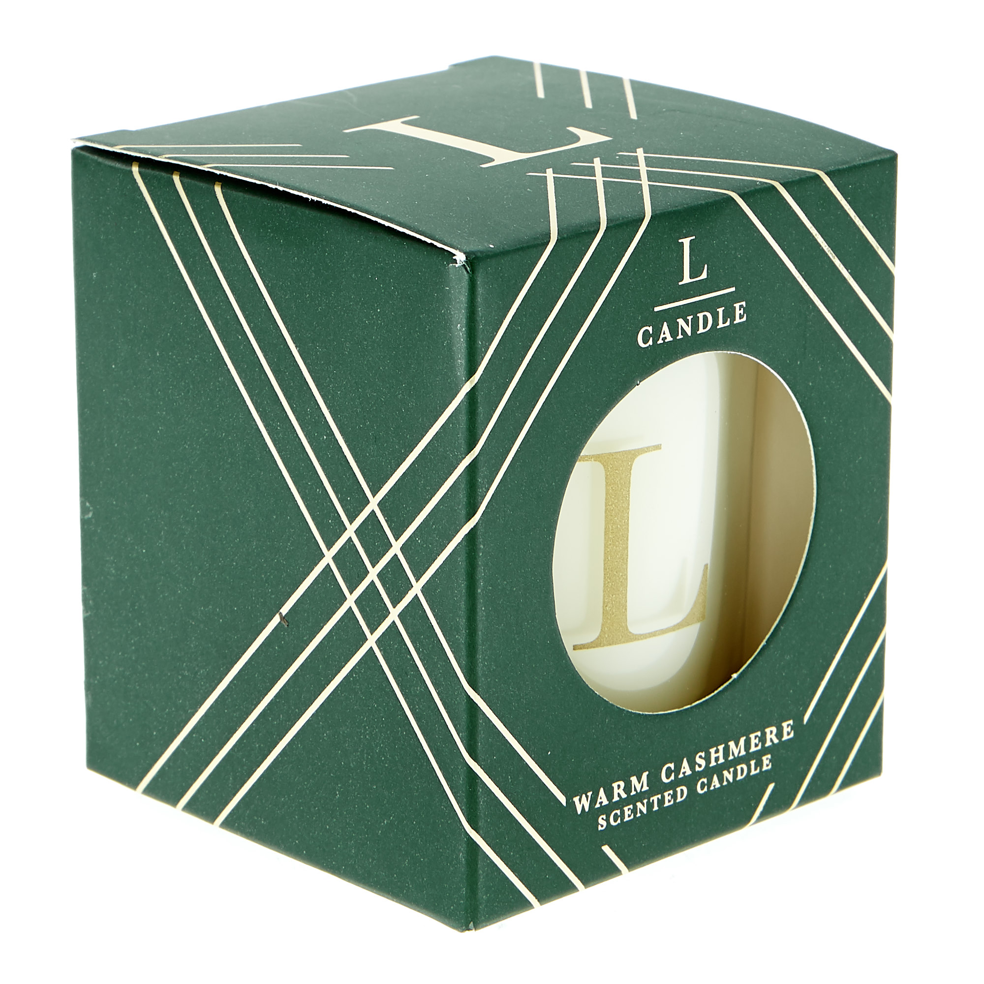 Letter L Warm Cashmere Scented Candle
