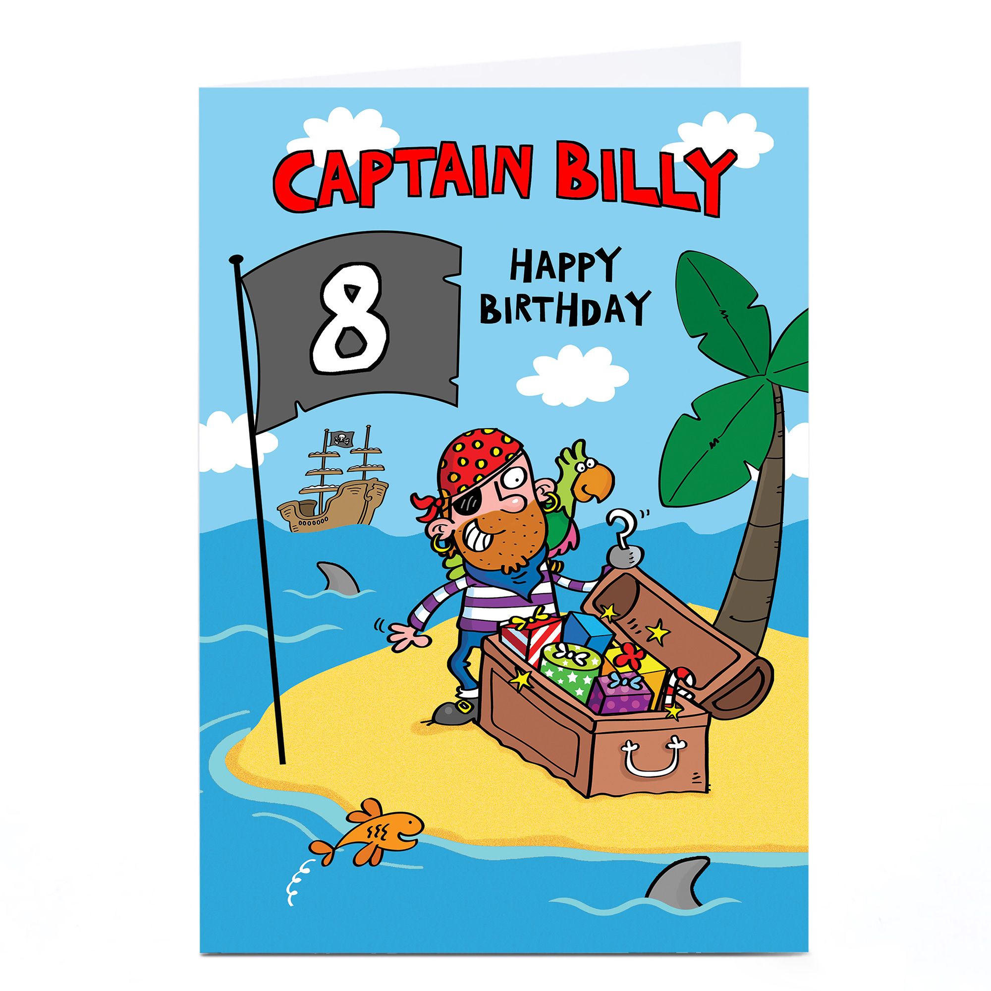Personalised Any Age Birthday Card - Treasure Island