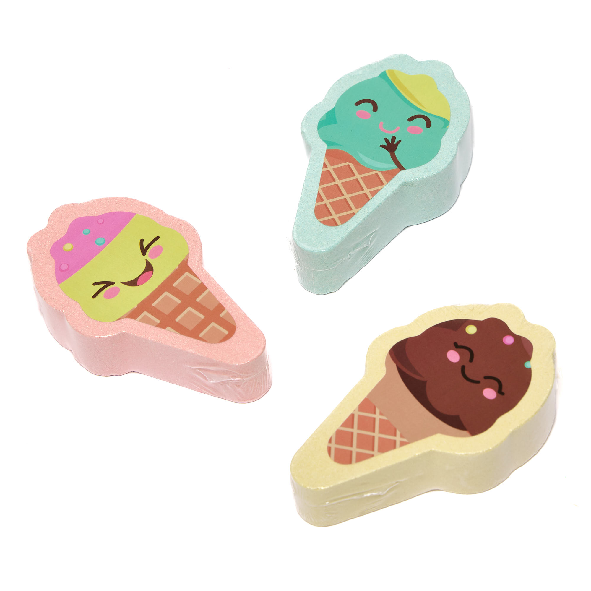 Ice Cream Bath Fizzers - Set of 3