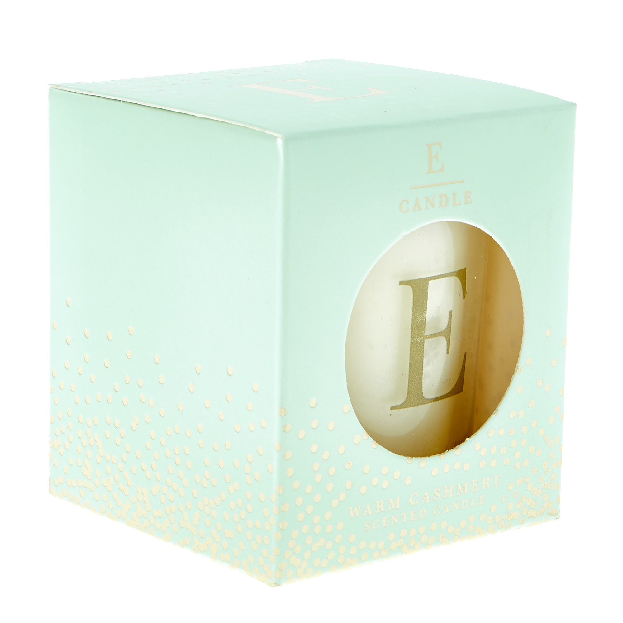 Letter E Warm Cashmere Scented Candle