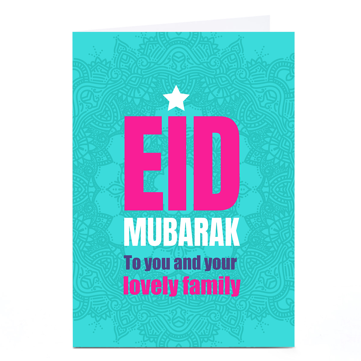Personalised Roshah Designs Eid Card - Eid Mubarak Family
