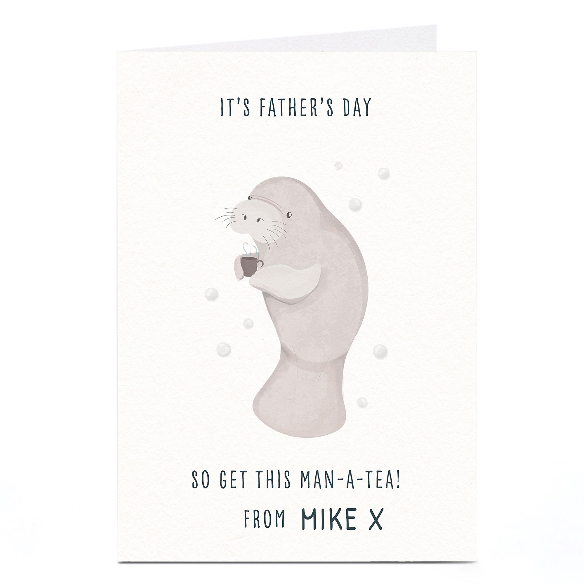Personalised Father's Day Card - Man-A-Tea