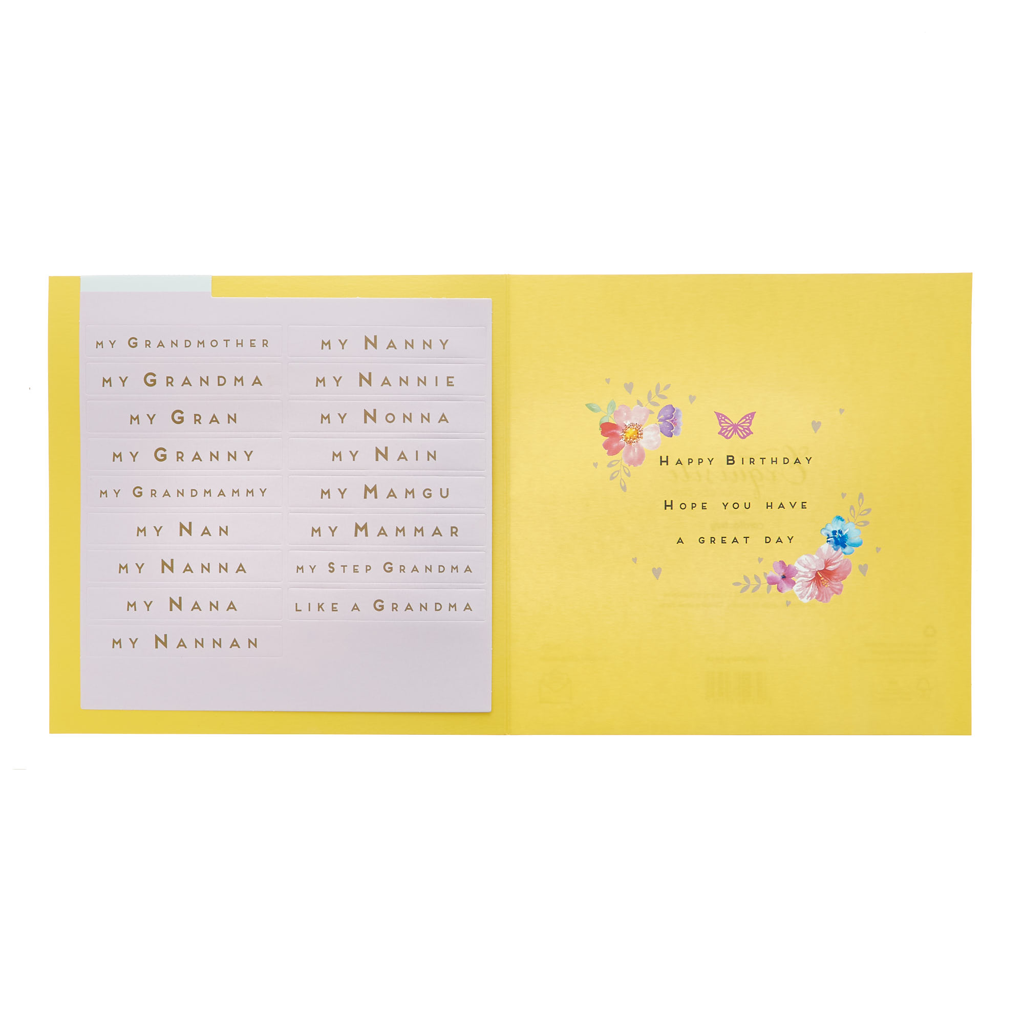 Birthday Card - Grandmother Recipients With Stickers