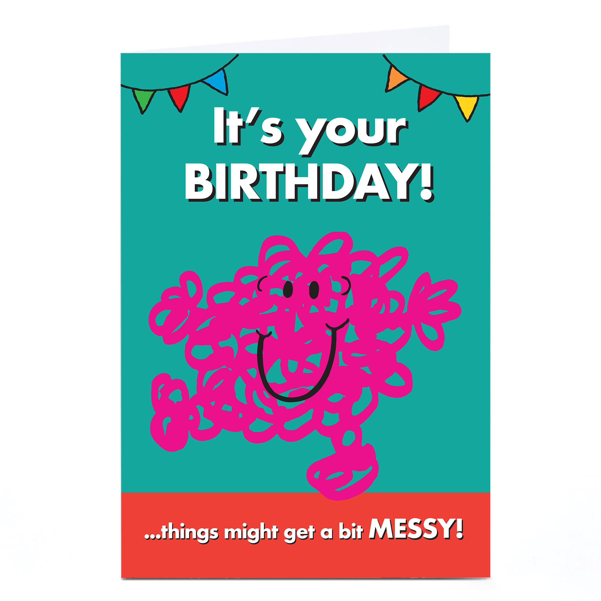 Mr. Men Birthday Card - A Bit Messy