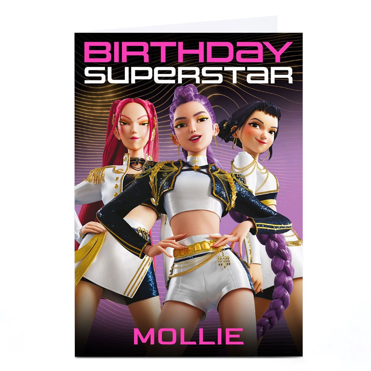 Personalised KPop Demon Hunters Birthday Card - Birthday Superstar