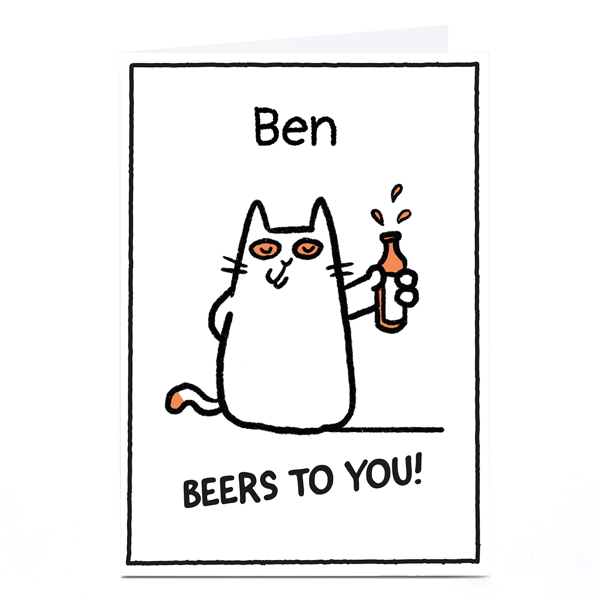 Personalised Scrawls Card - Beers To You
