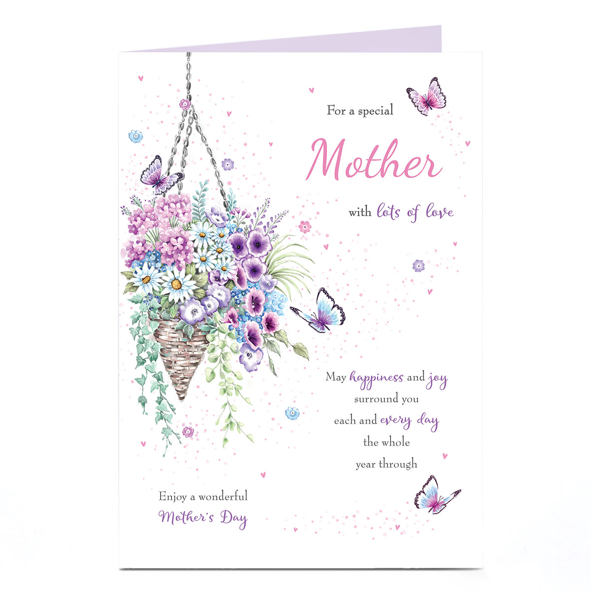 Personalised Mother's Day Card - Happiness & Joy