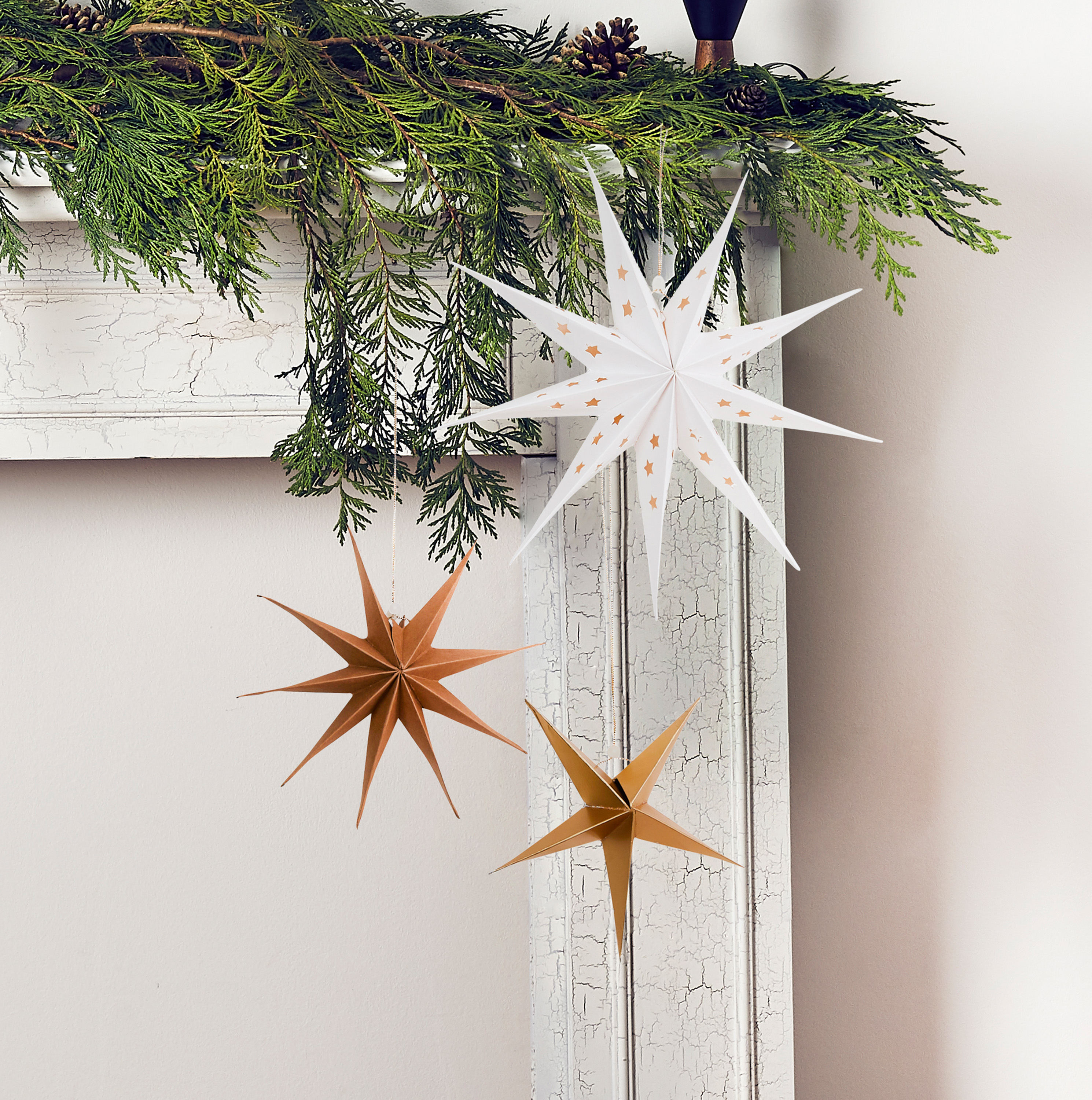 Hanging Star Decoration Set - Pack of 3
